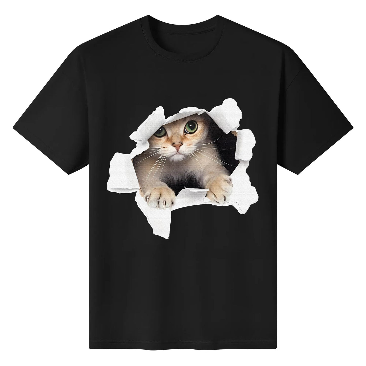 Kaos katun emotikon kreatif Universal untuk pria dan wanita Atasan lengan pendek berkualitas tinggi Bisa dipakai di semua musim