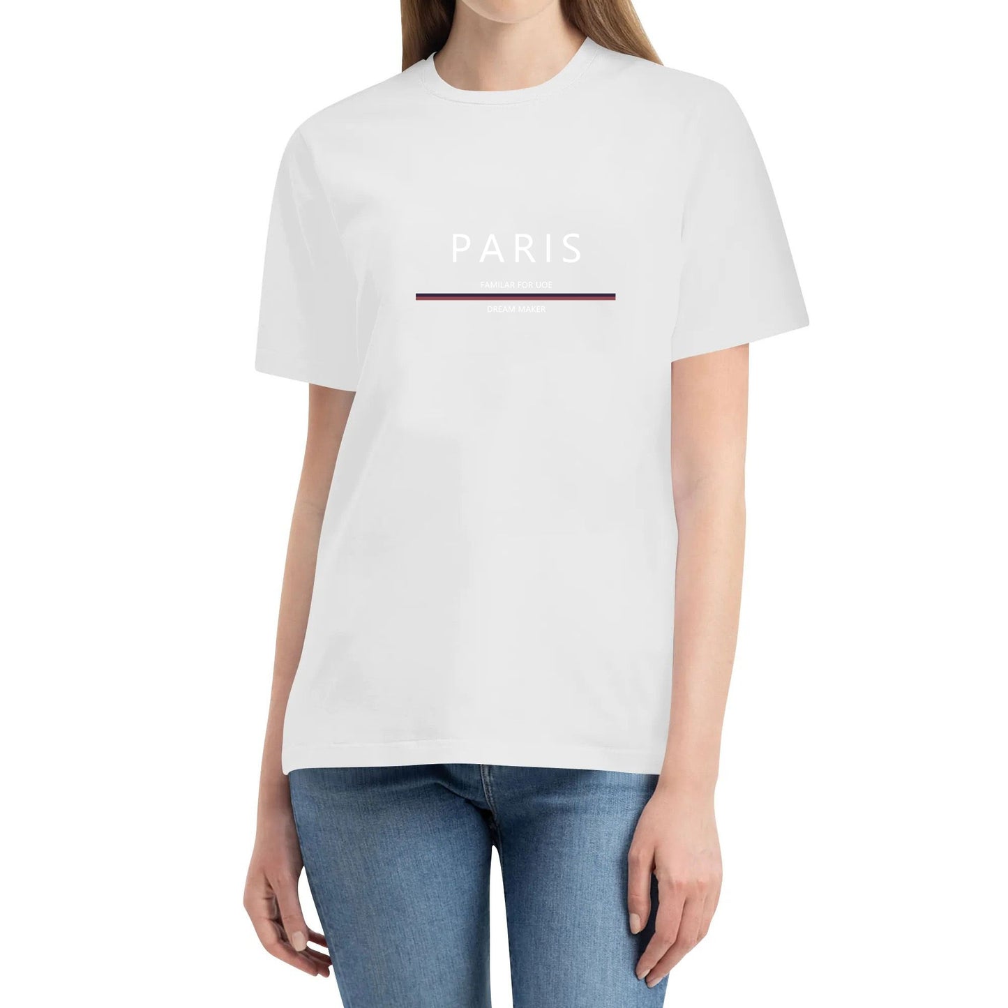 Kaos grafis unisex yang longgar. Pola sederhana ini cocok untuk acara di rumah dan luar ruangan dan dapat dikenakan di semua musim.