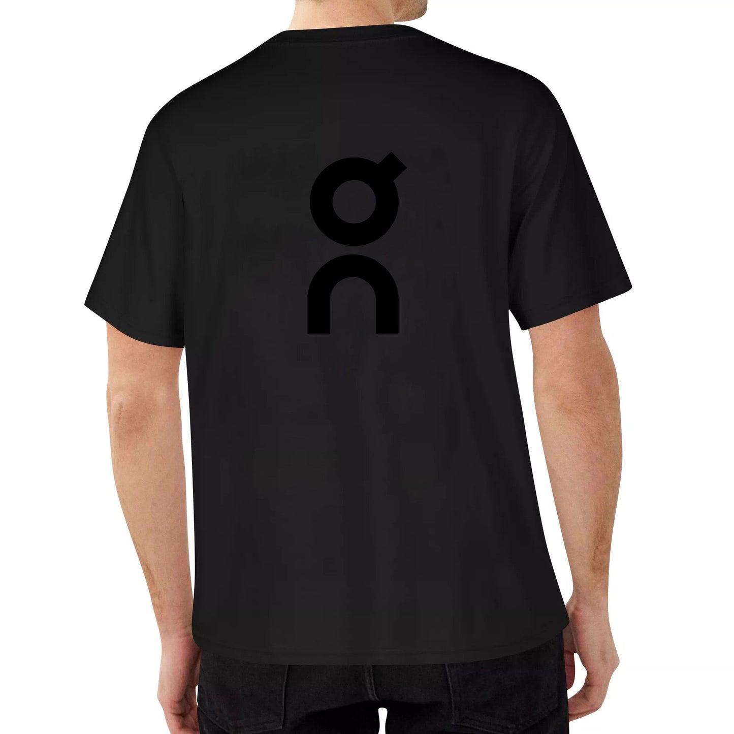 Kaos oblong pria motif kotak-kotak gaya sederhana versi longgar modis ukuran besar
