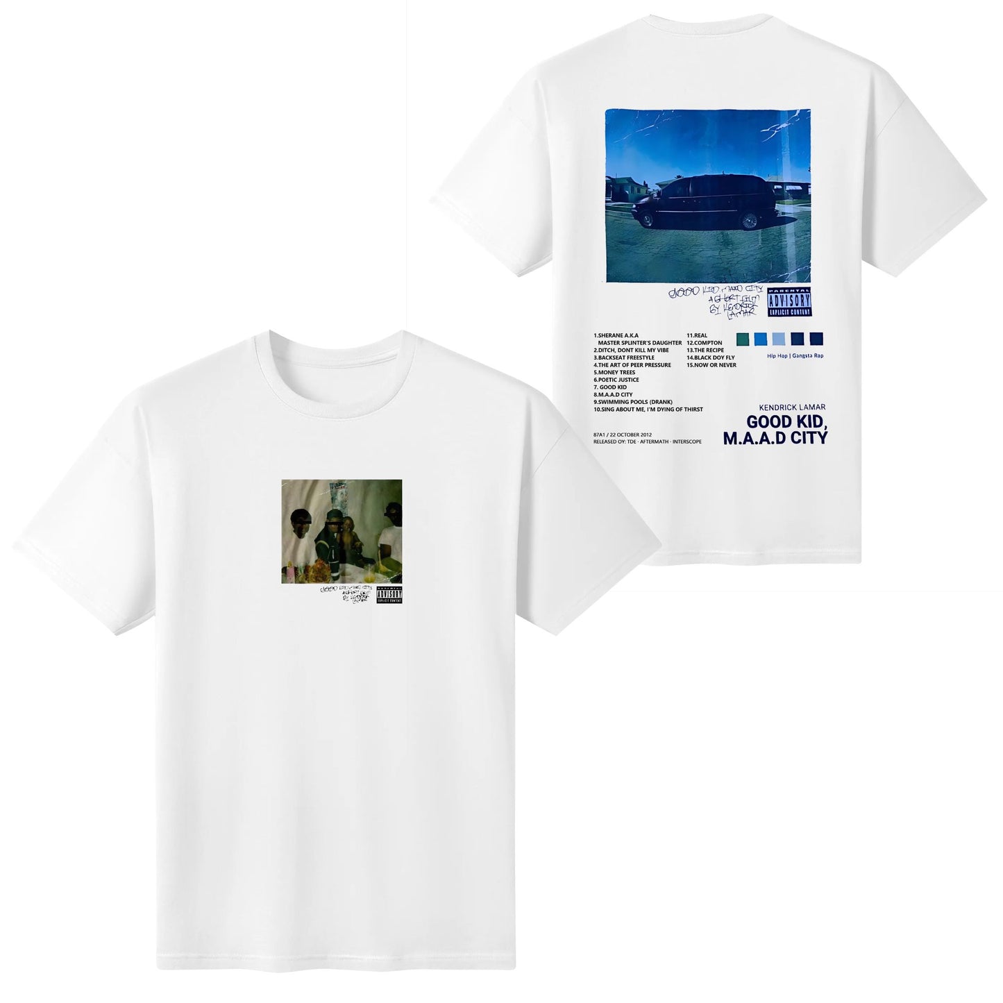Good Kid M.A.A.D CITY Oversized 100% Cotton oversized printed T-shirt kendrick lamar shirt