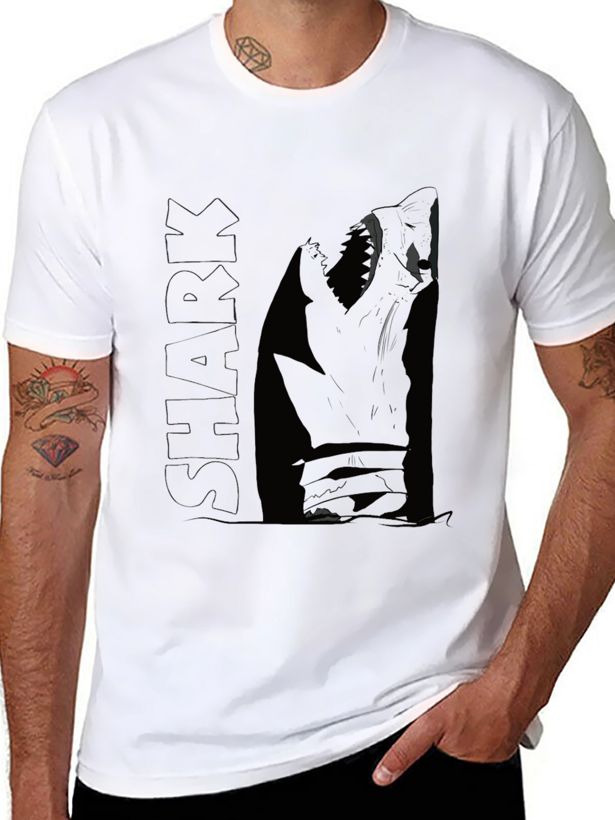 Mens Black Badger Graphic Tee