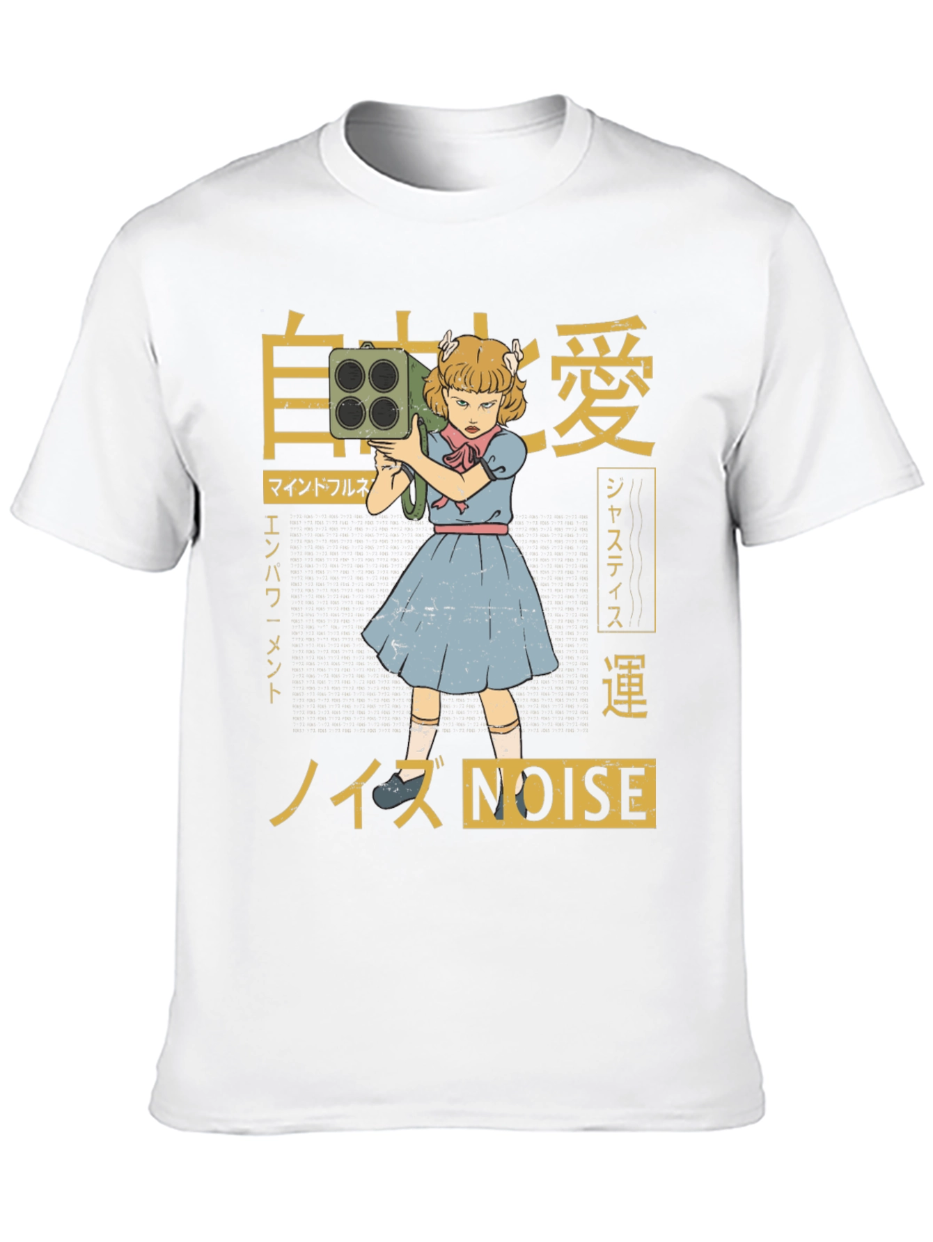 Edgy Anime Girl with Bazooka Graphic T-Shirt