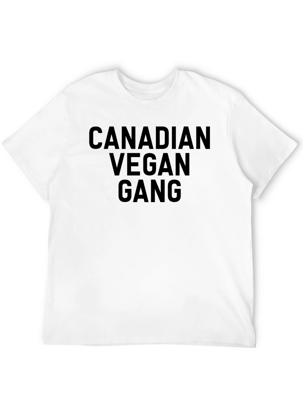 Canadian Vegan Gang T-Shirt - Black Cotton Tee