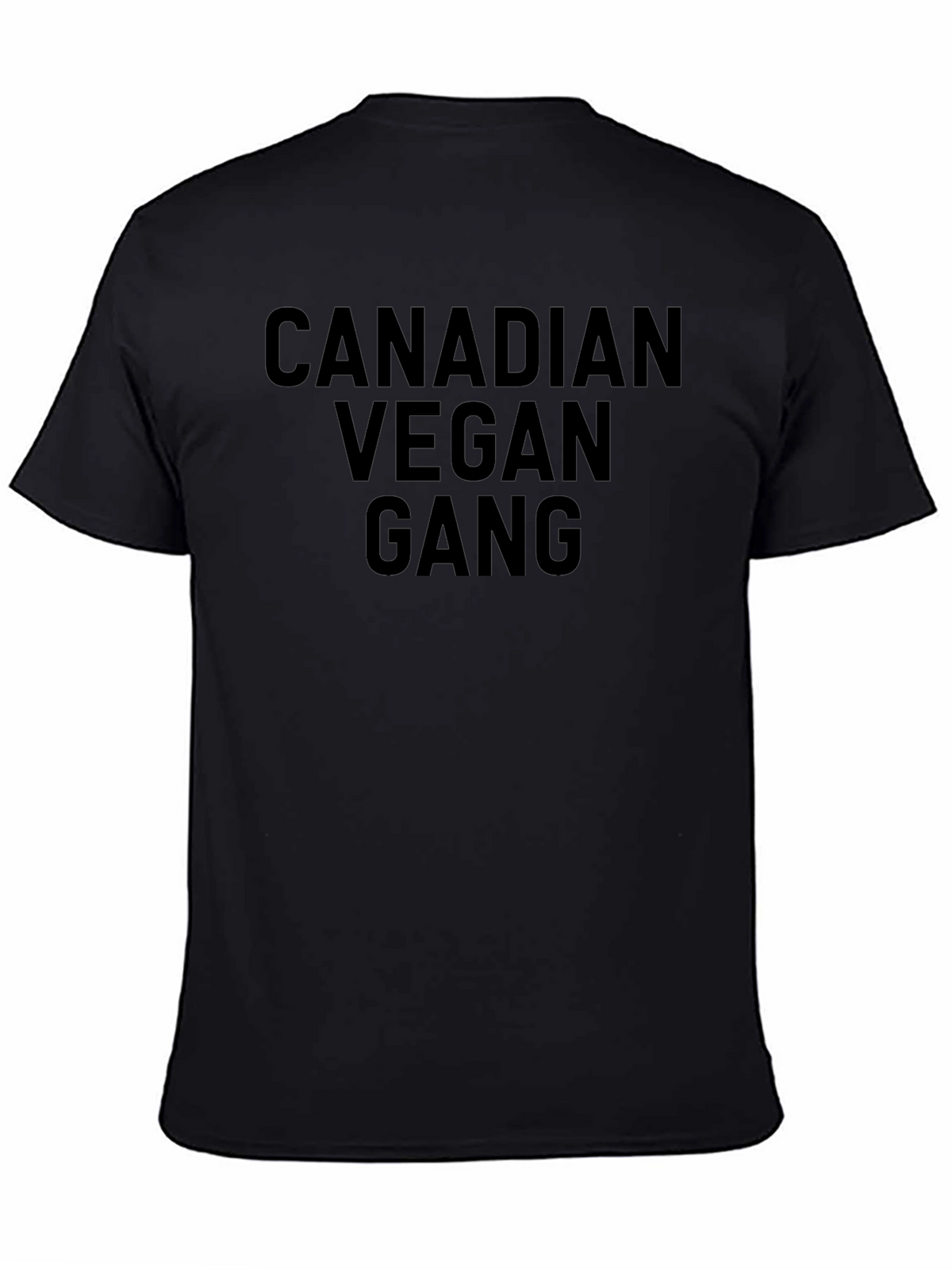 Canadian Vegan Gang T-Shirt - Black Cotton Tee