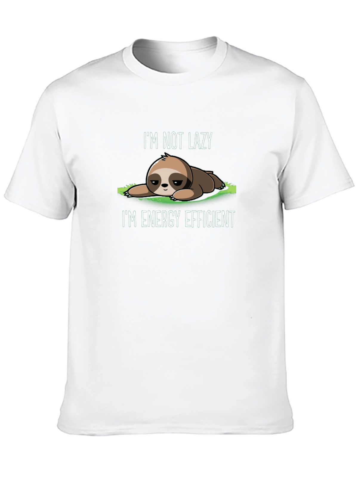 Lazy Sloth Graphic Tee - Energy Efficient Comfort
