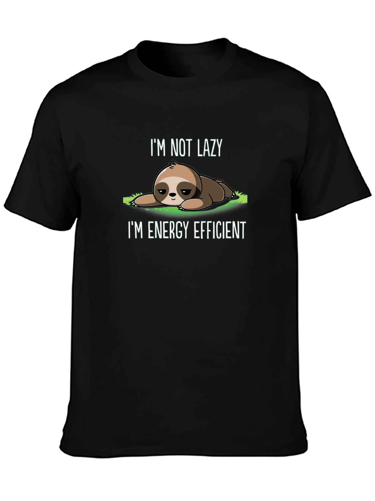 Lazy Sloth Graphic Tee - Energy Efficient Comfort
