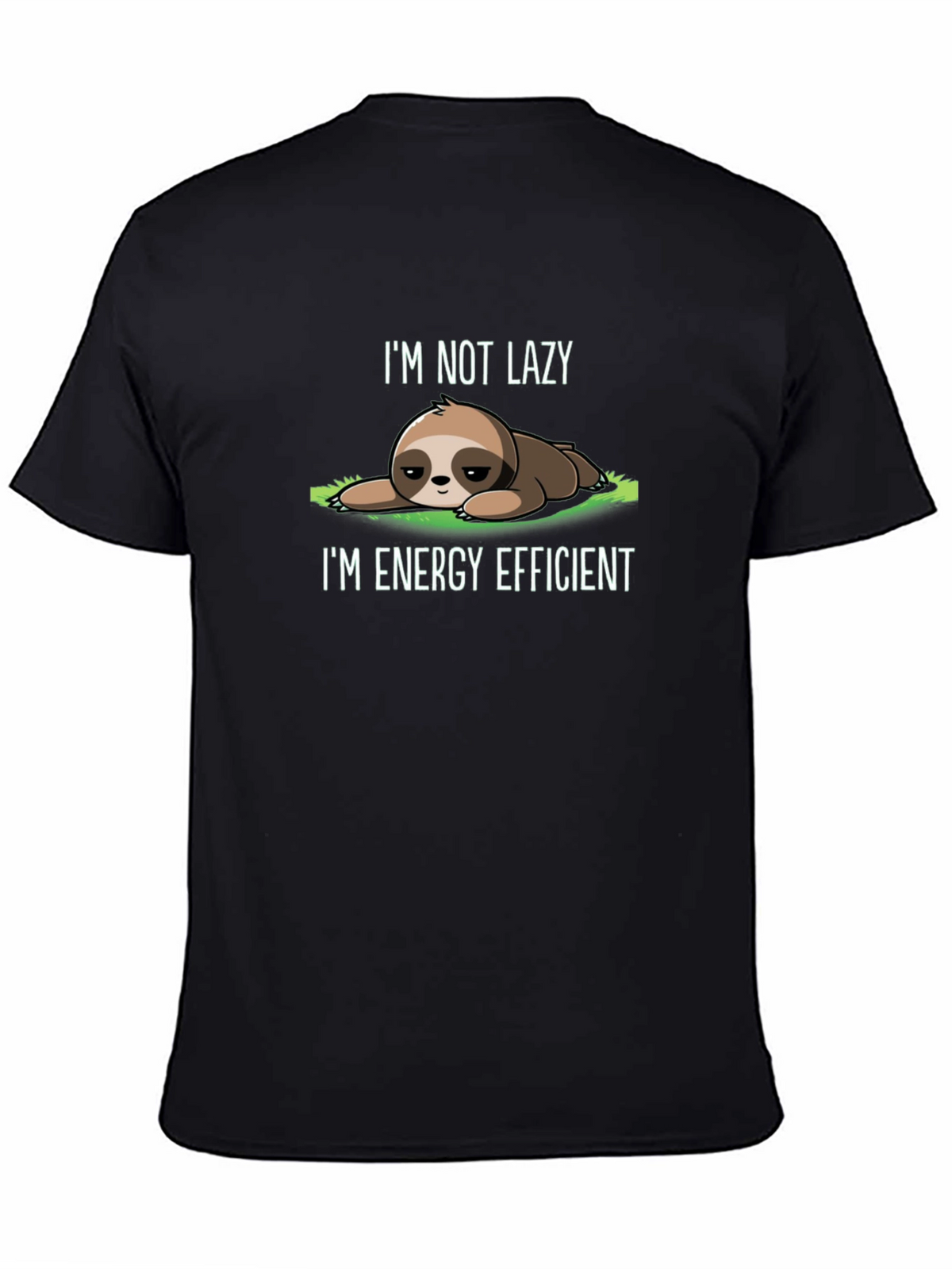 Lazy Sloth Graphic Tee - Energy Efficient Comfort