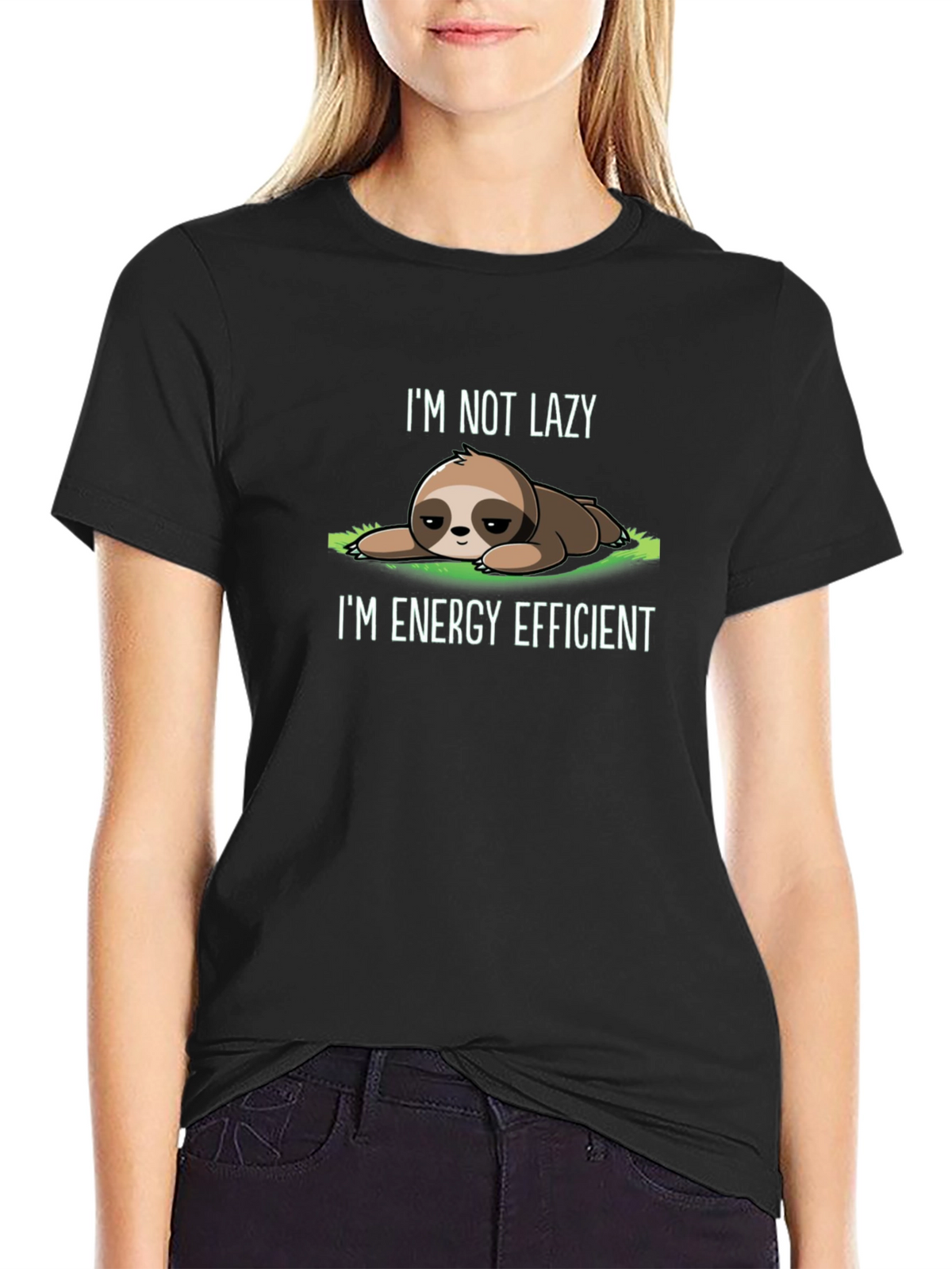Lazy Sloth Graphic Tee - Energy Efficient Comfort