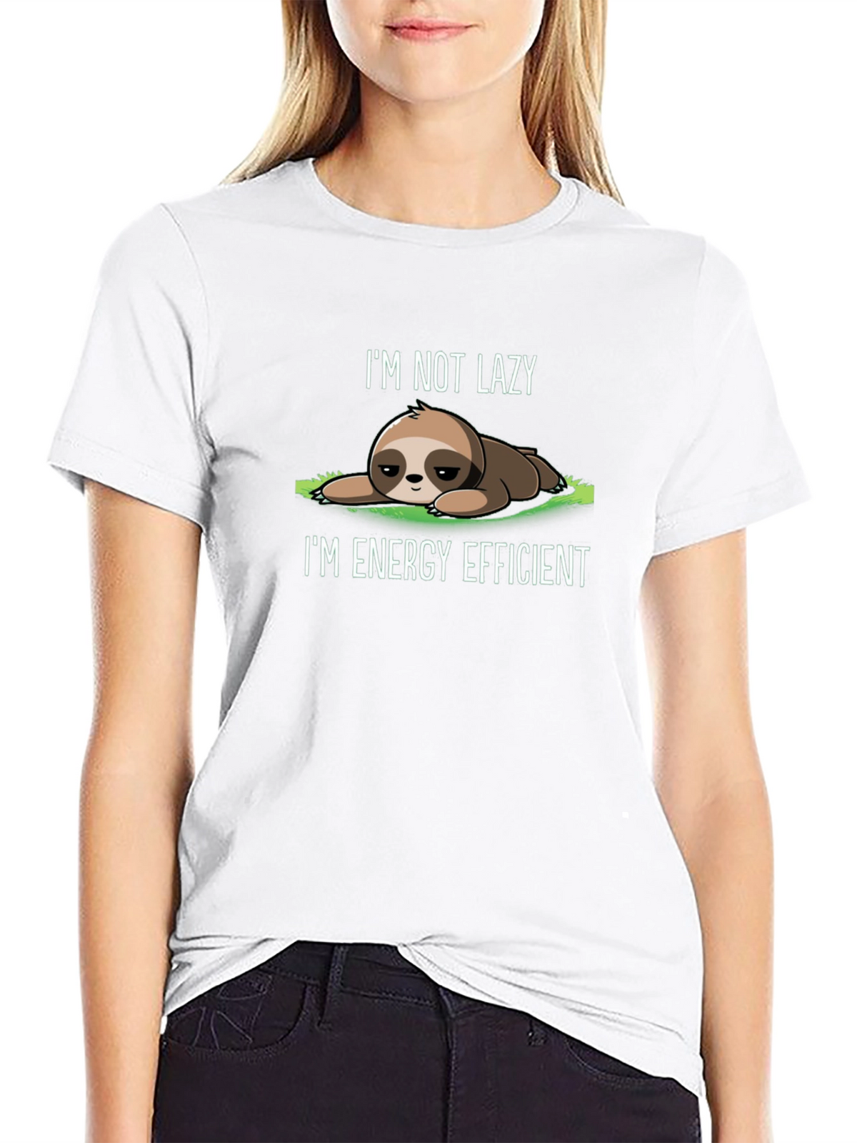 Lazy Sloth Graphic Tee - Energy Efficient Comfort