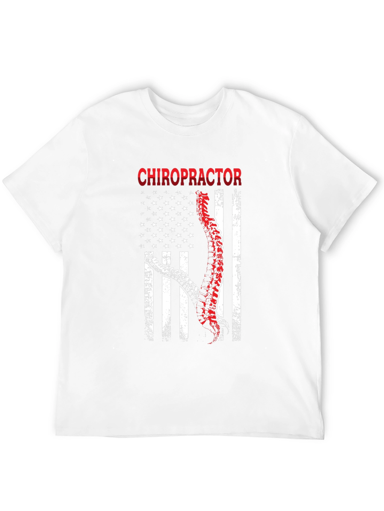 Chiropractor American Flag Graphic T-Shirt