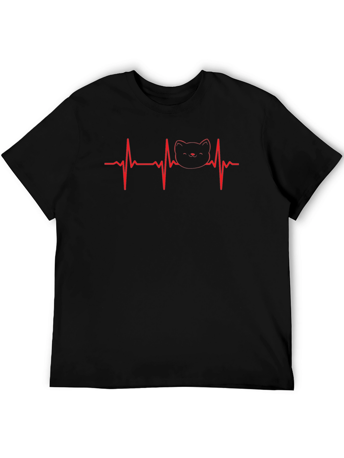 Cat Heartbeat T-Shirt - Love Your Feline Friend!