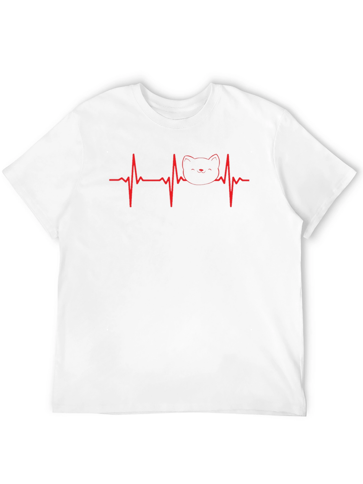 Cat Heartbeat T-Shirt - Love Your Feline Friend!