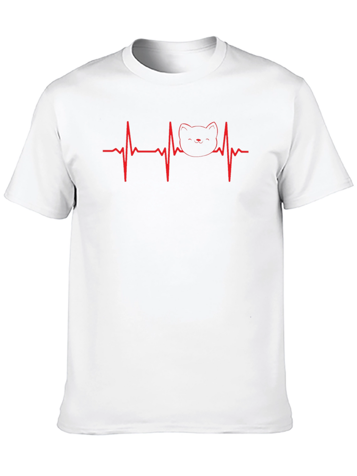 Cat Heartbeat T-Shirt - Love Your Feline Friend!