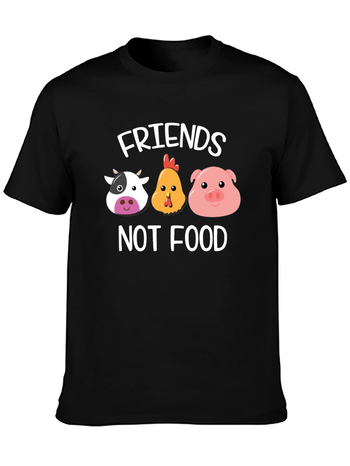 Friends Not Food T-Shirt - Vegan Animal Lover Tee