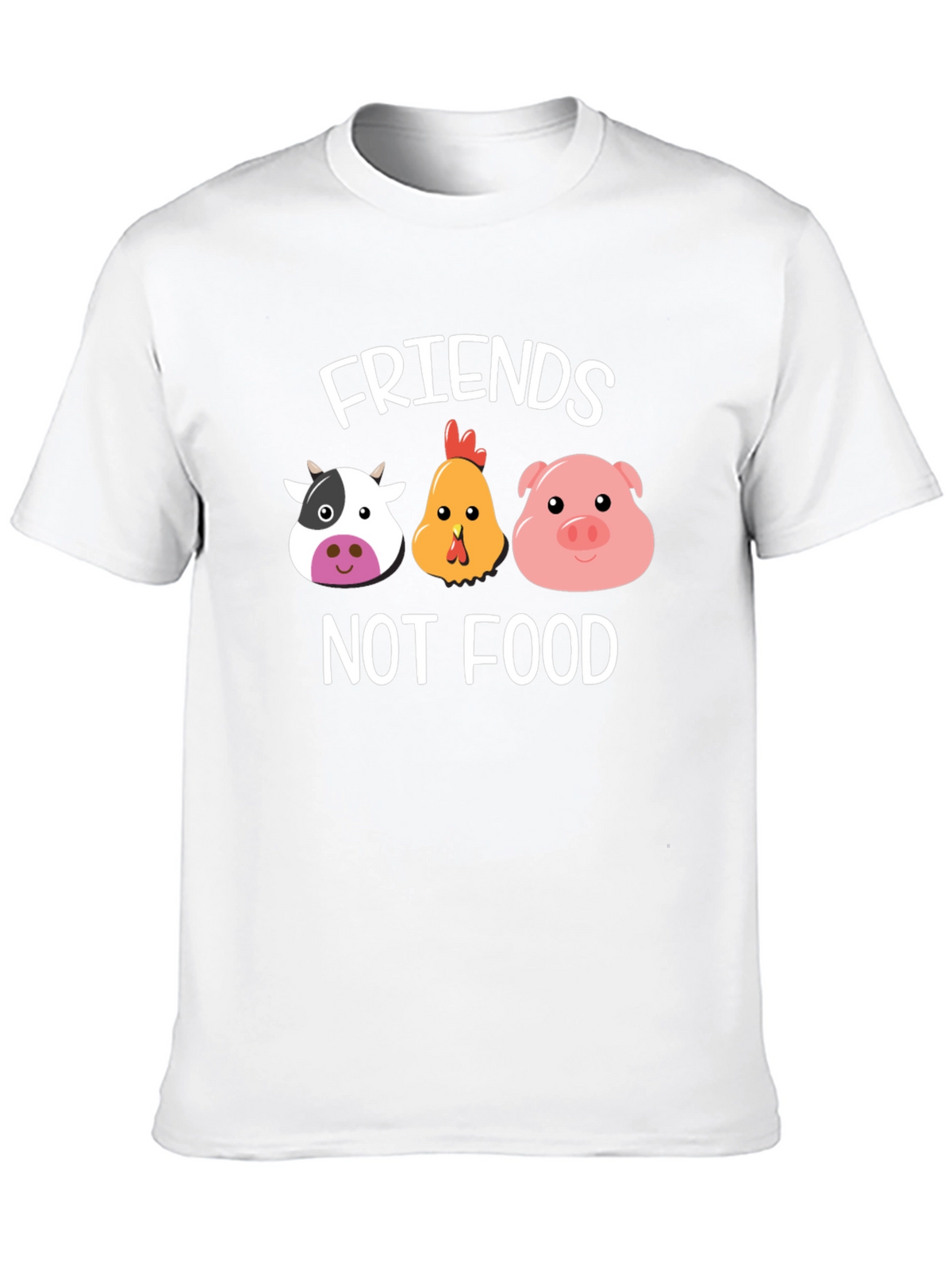 Friends Not Food T-Shirt - Vegan Animal Lover Tee