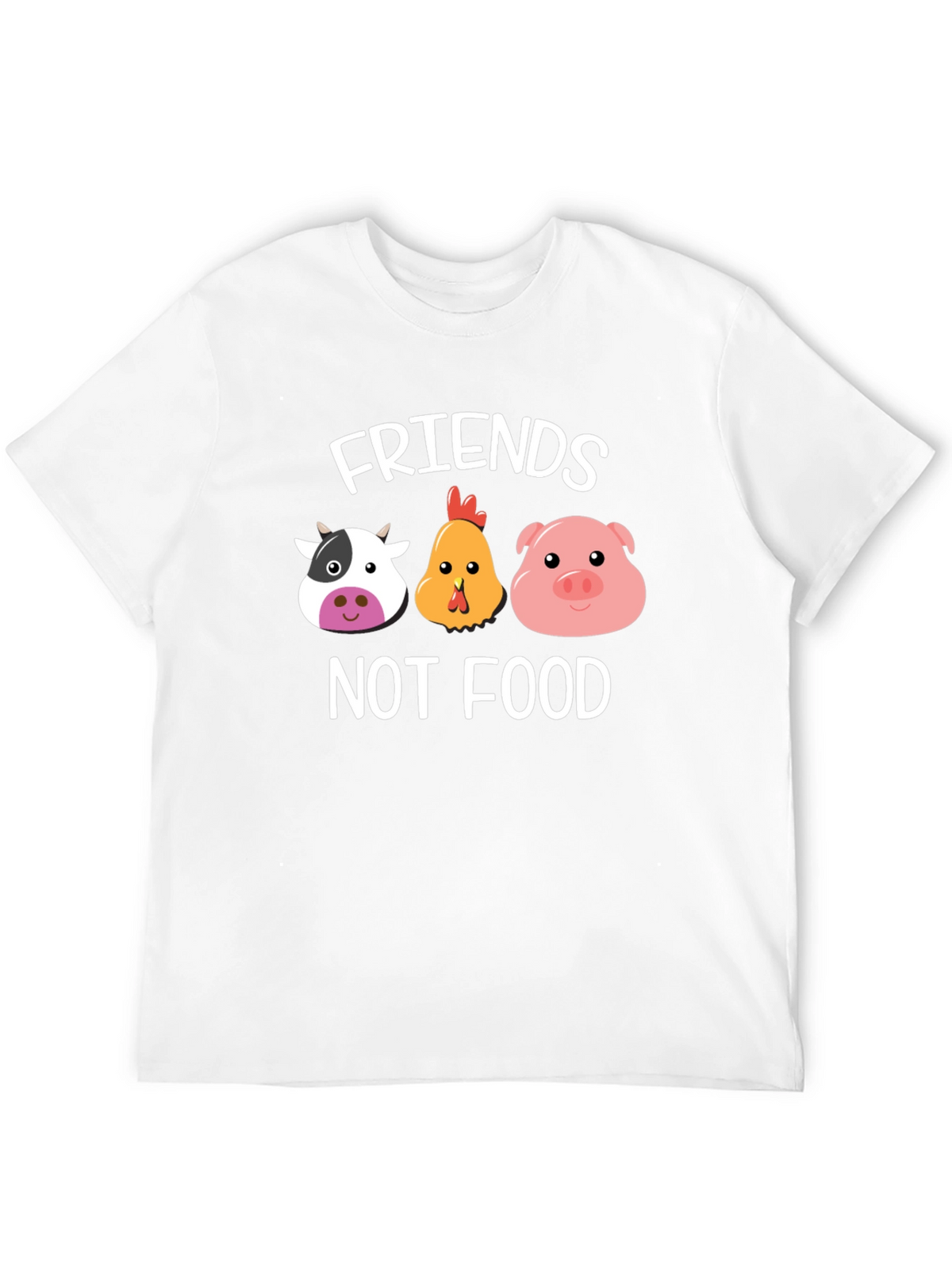 Friends Not Food T-Shirt - Vegan Animal Lover Tee