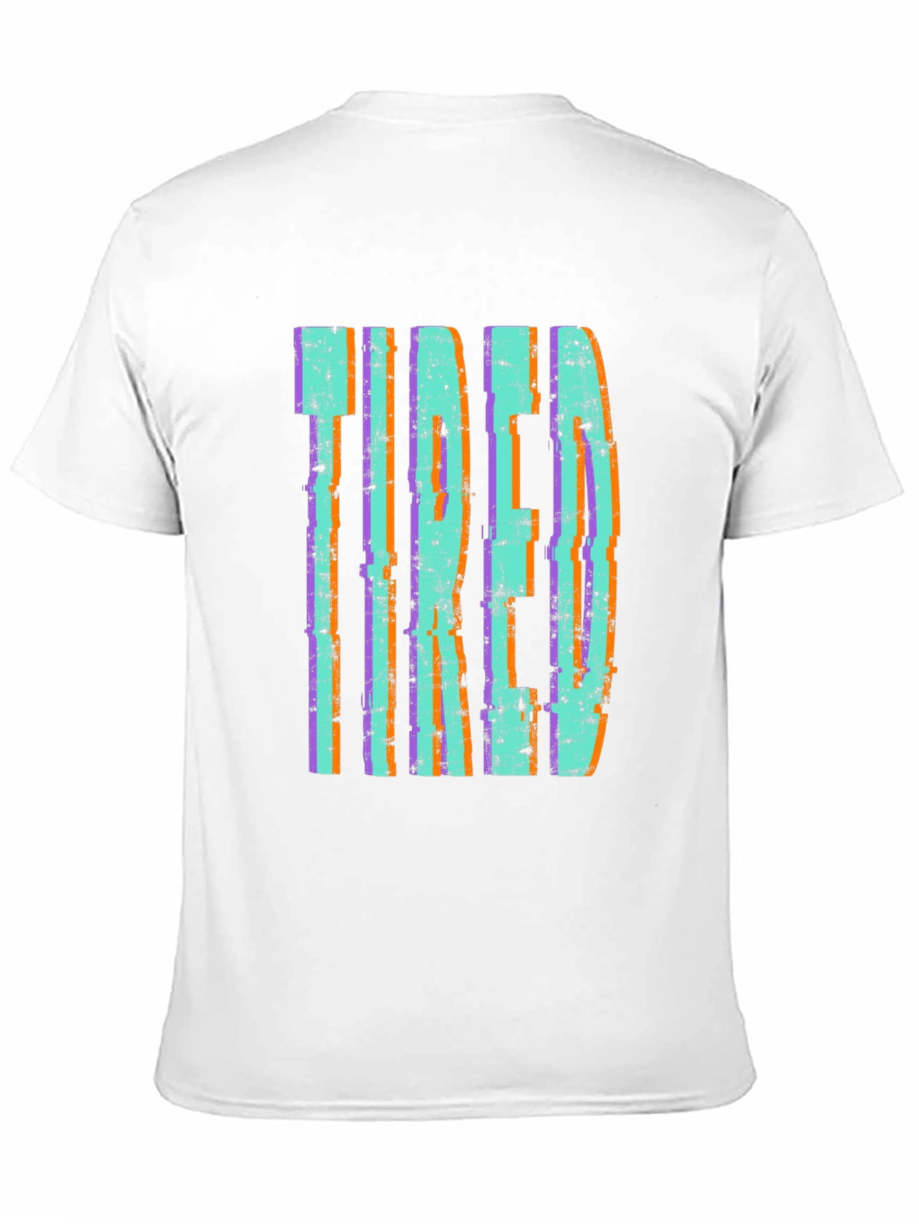 Tired Graphic Print Black Tee Shirt