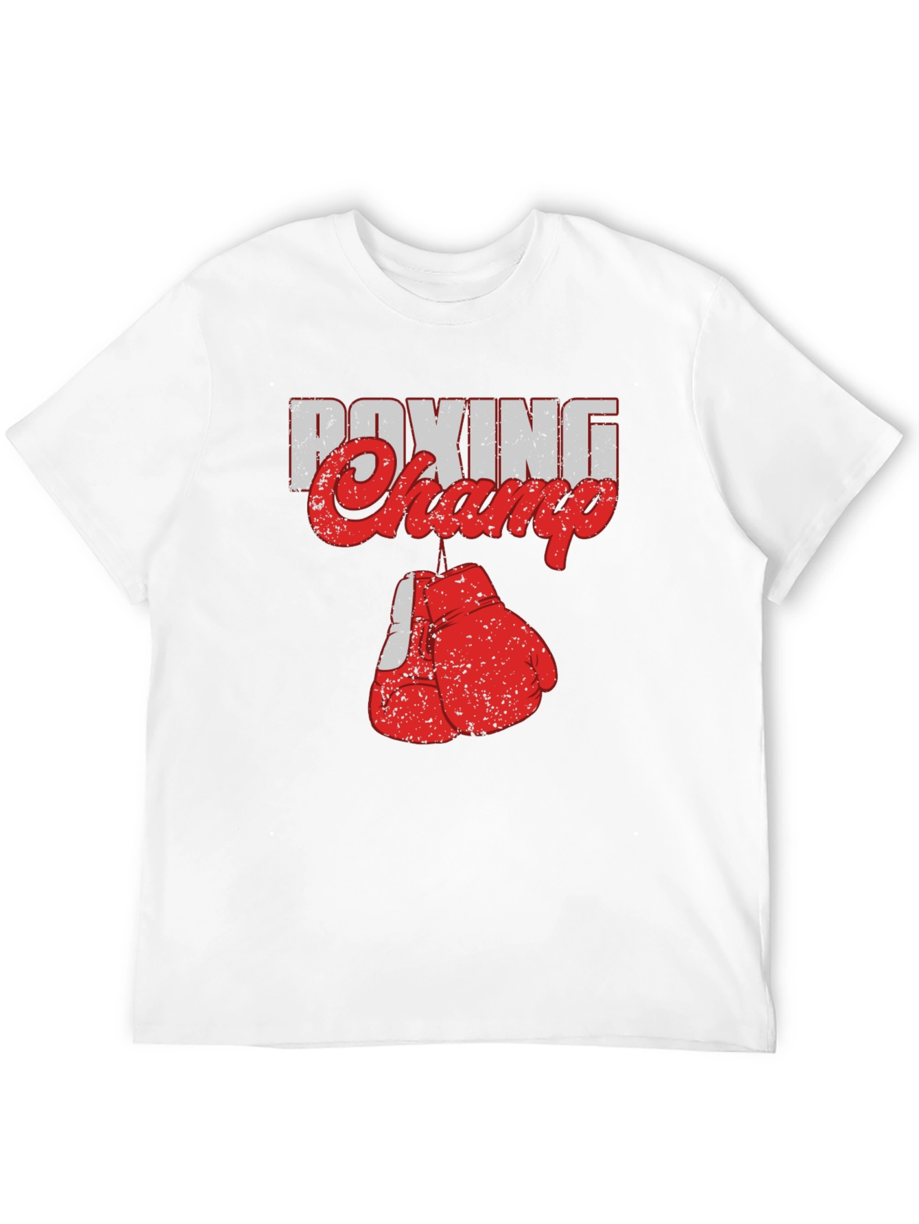 Boxing Champ Graphic Tee - Black Cotton