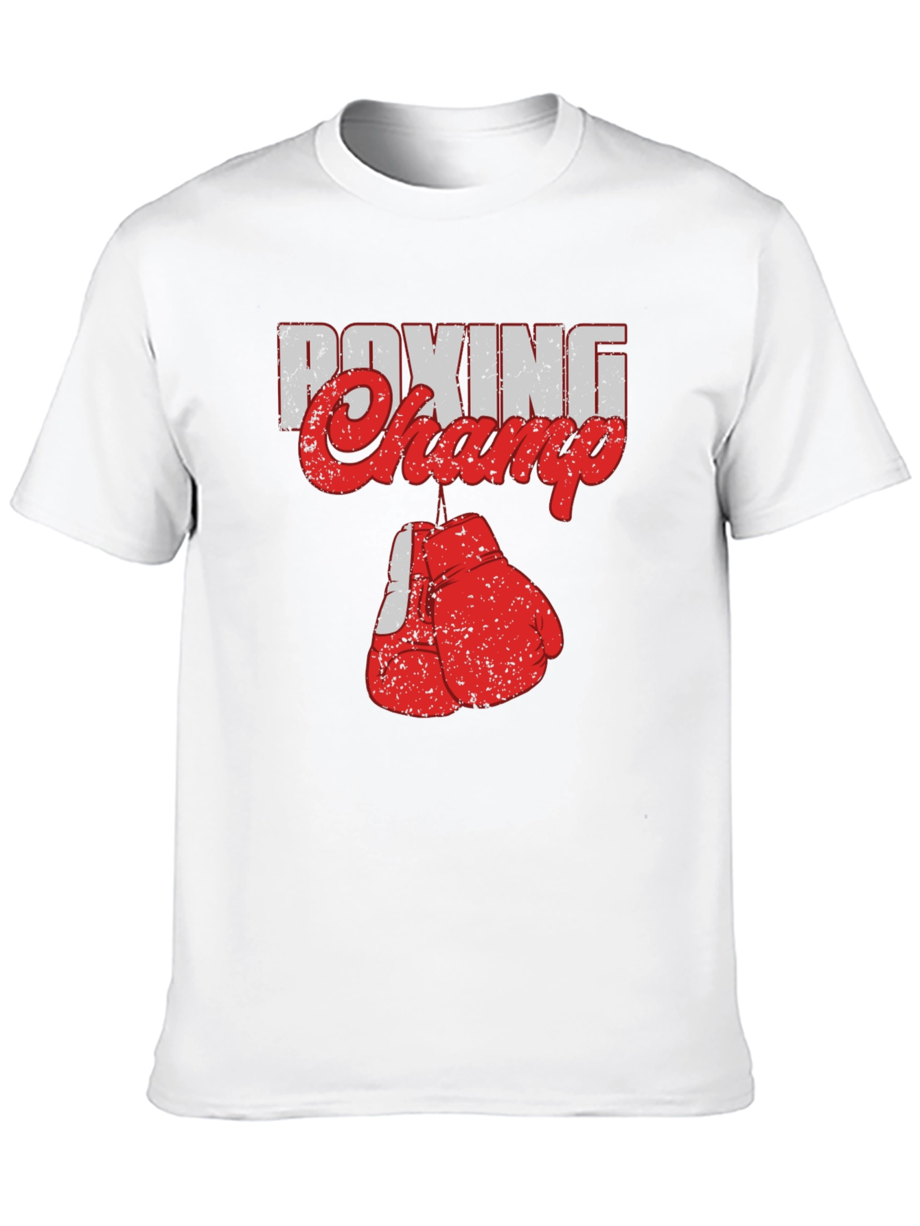 Boxing Champ Graphic Tee - Black Cotton