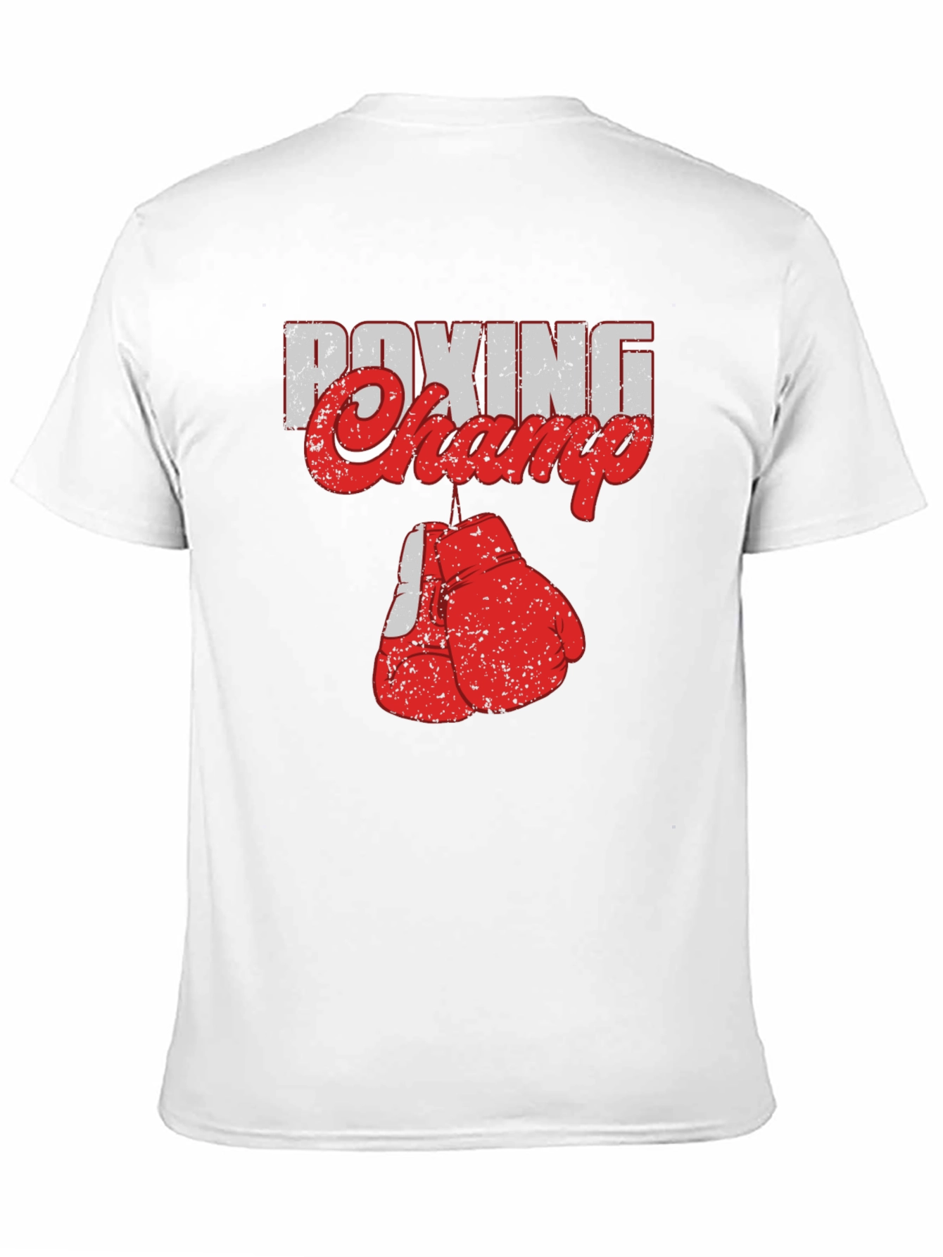 Boxing Champ Graphic Tee - Black Cotton