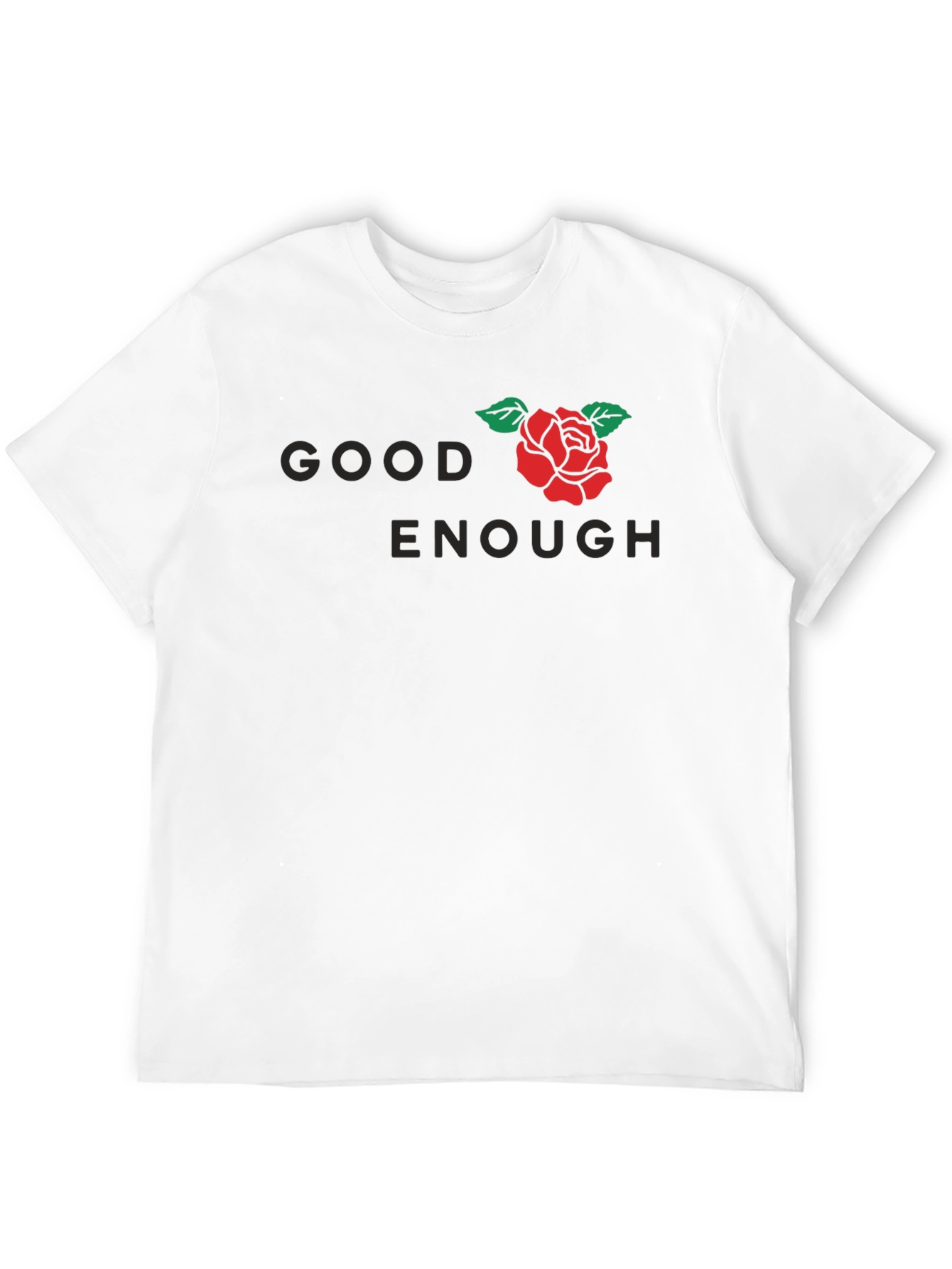 Good Enough Rose Graphic T-Shirt - Black