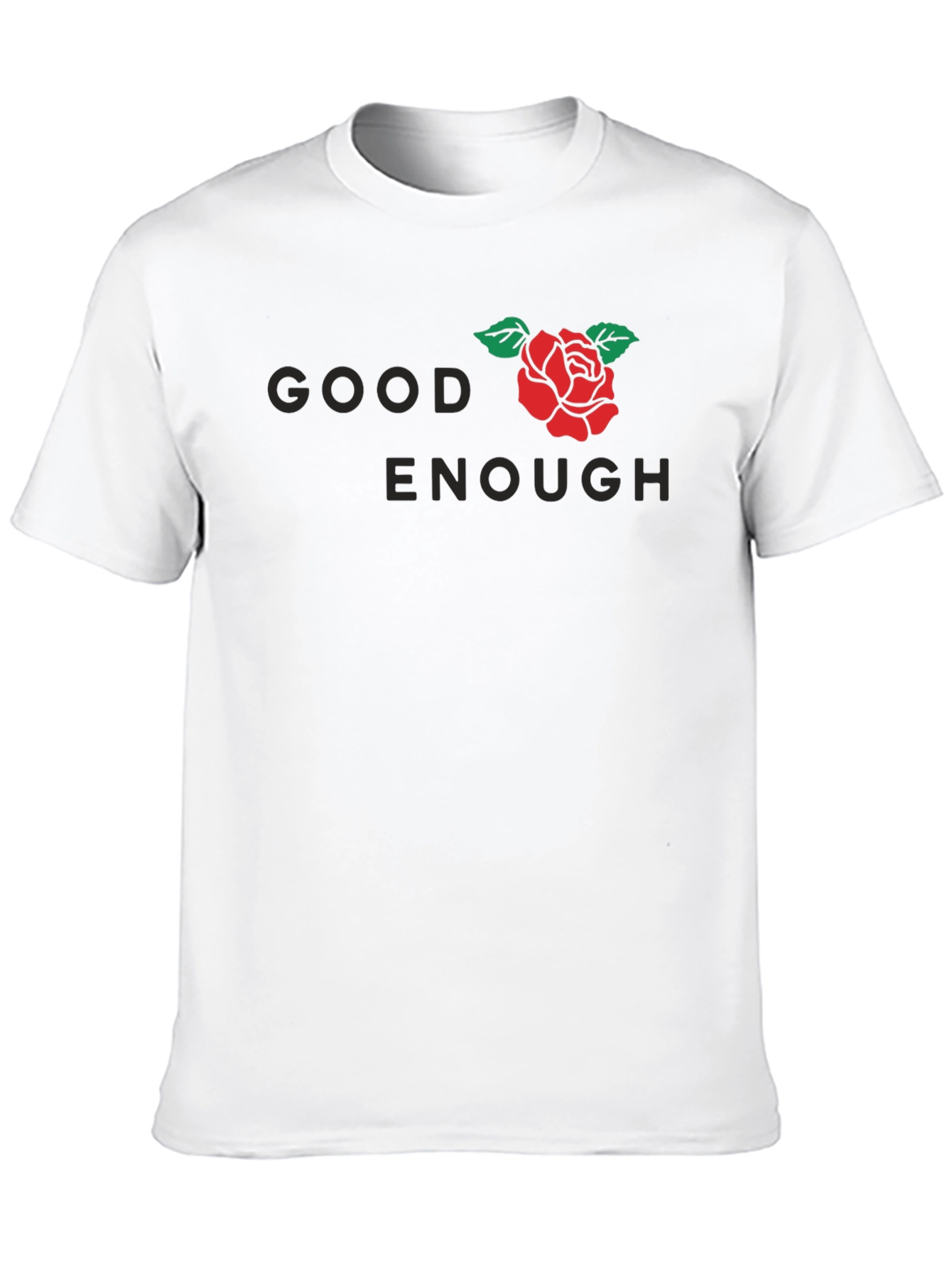 Good Enough Rose Graphic T-Shirt - Black