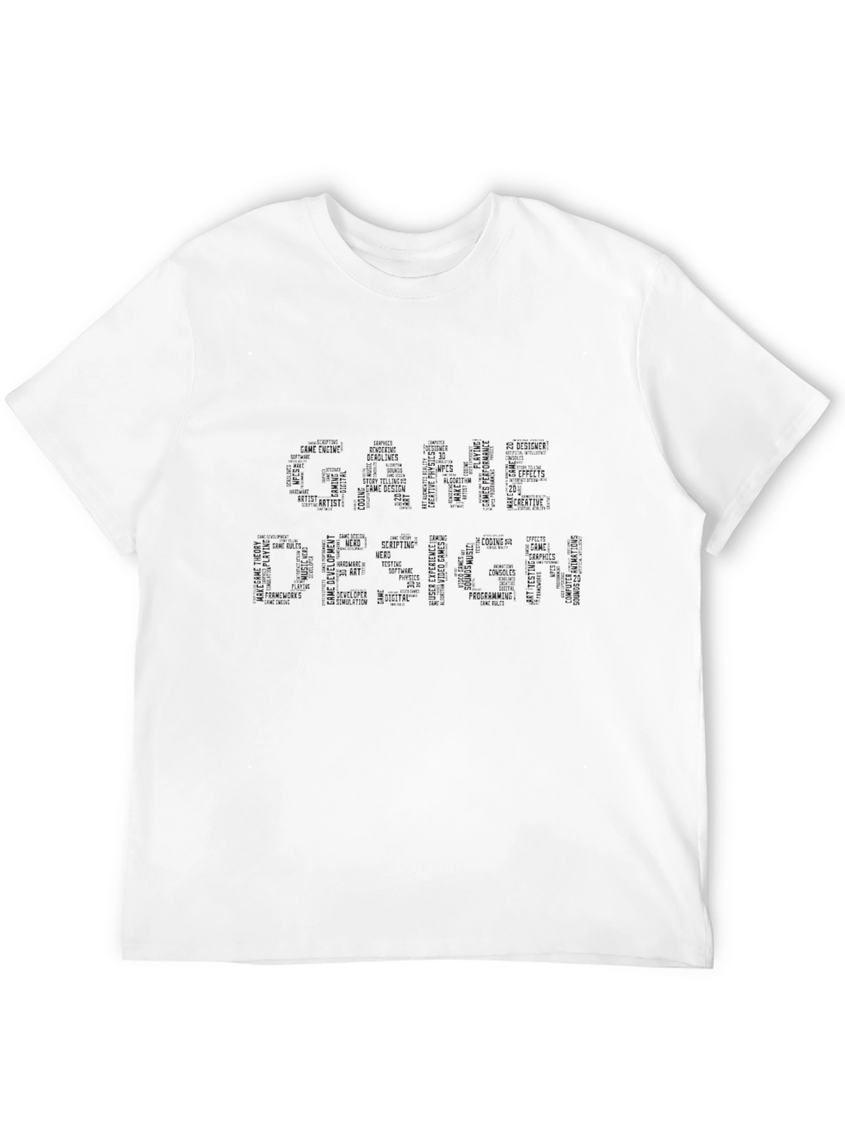 Mens Graphic Tee - Black Crew Neck Casual Shirt