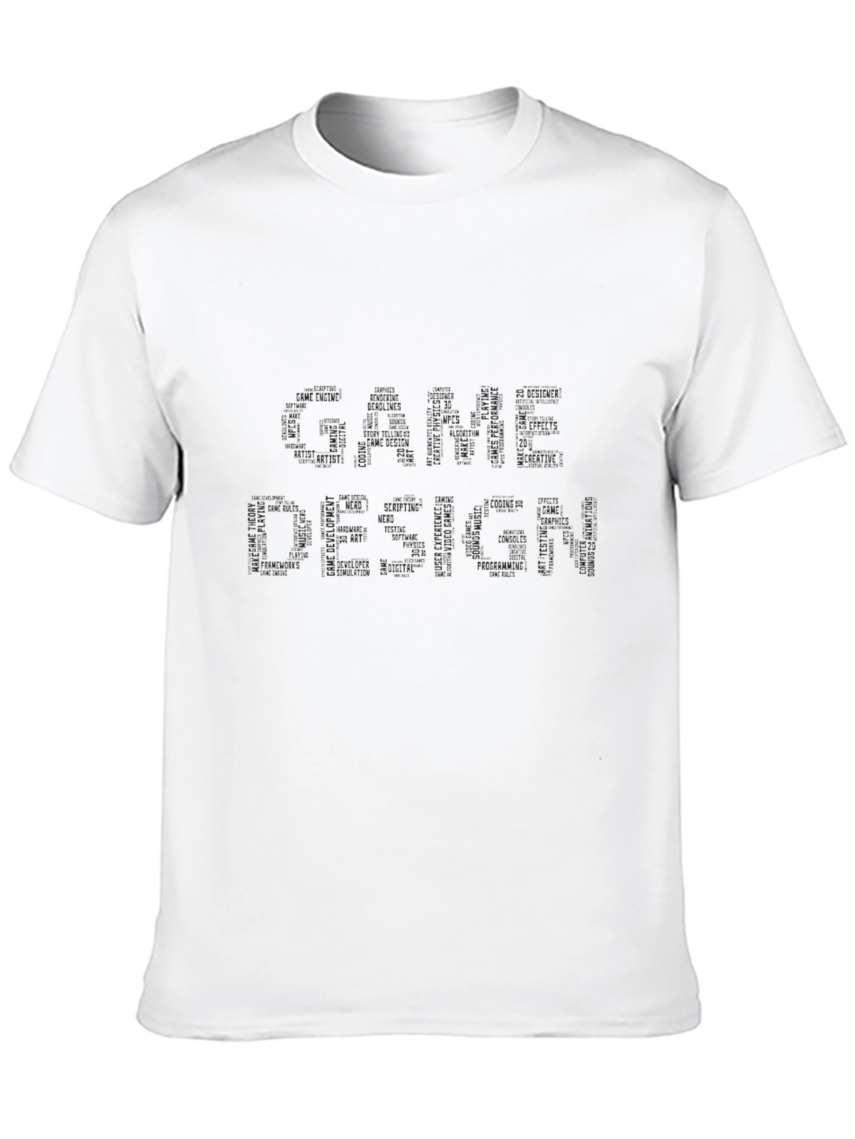 Mens Graphic Tee - Black Crew Neck Casual Shirt