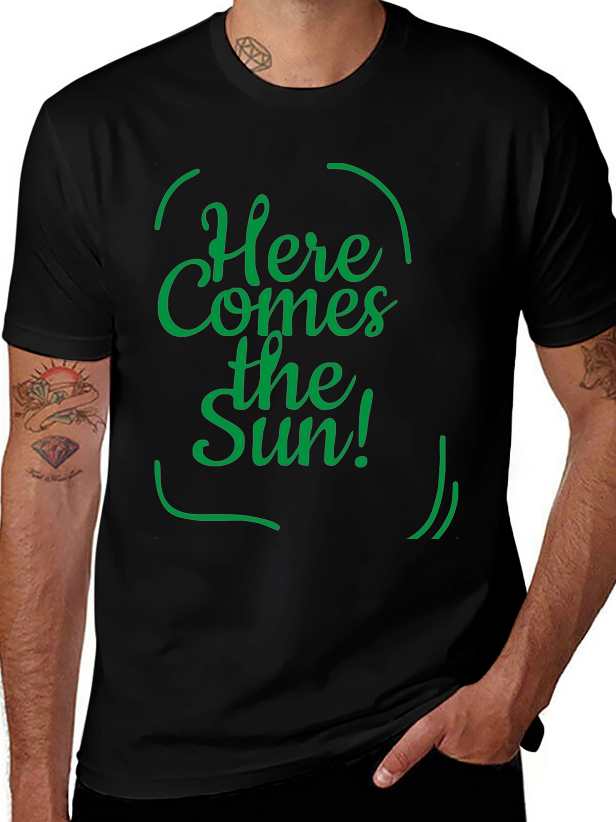 Here Comes the Sun T-Shirt - Classic Black Tee
