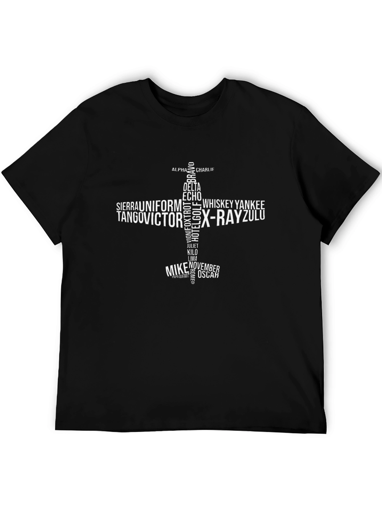 Pilot Alphabet Airplane Graphic T-Shirt