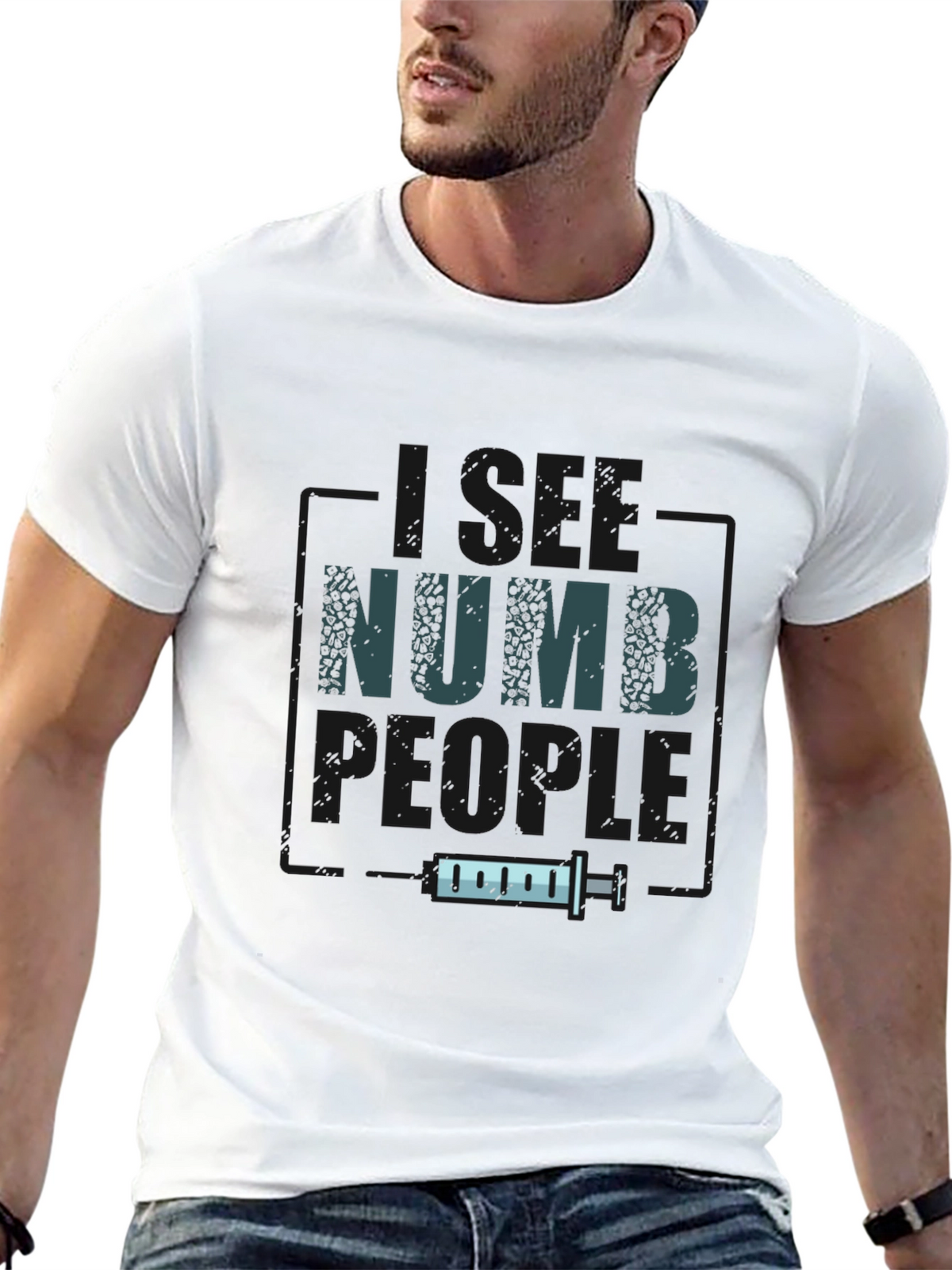 Get Numb People T-Shirt - Black Graphic Tee