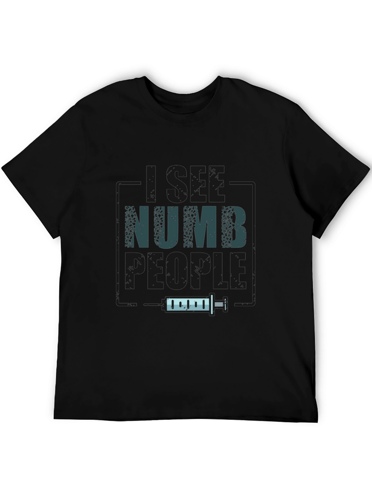 Get Numb People T-Shirt - Black Graphic Tee