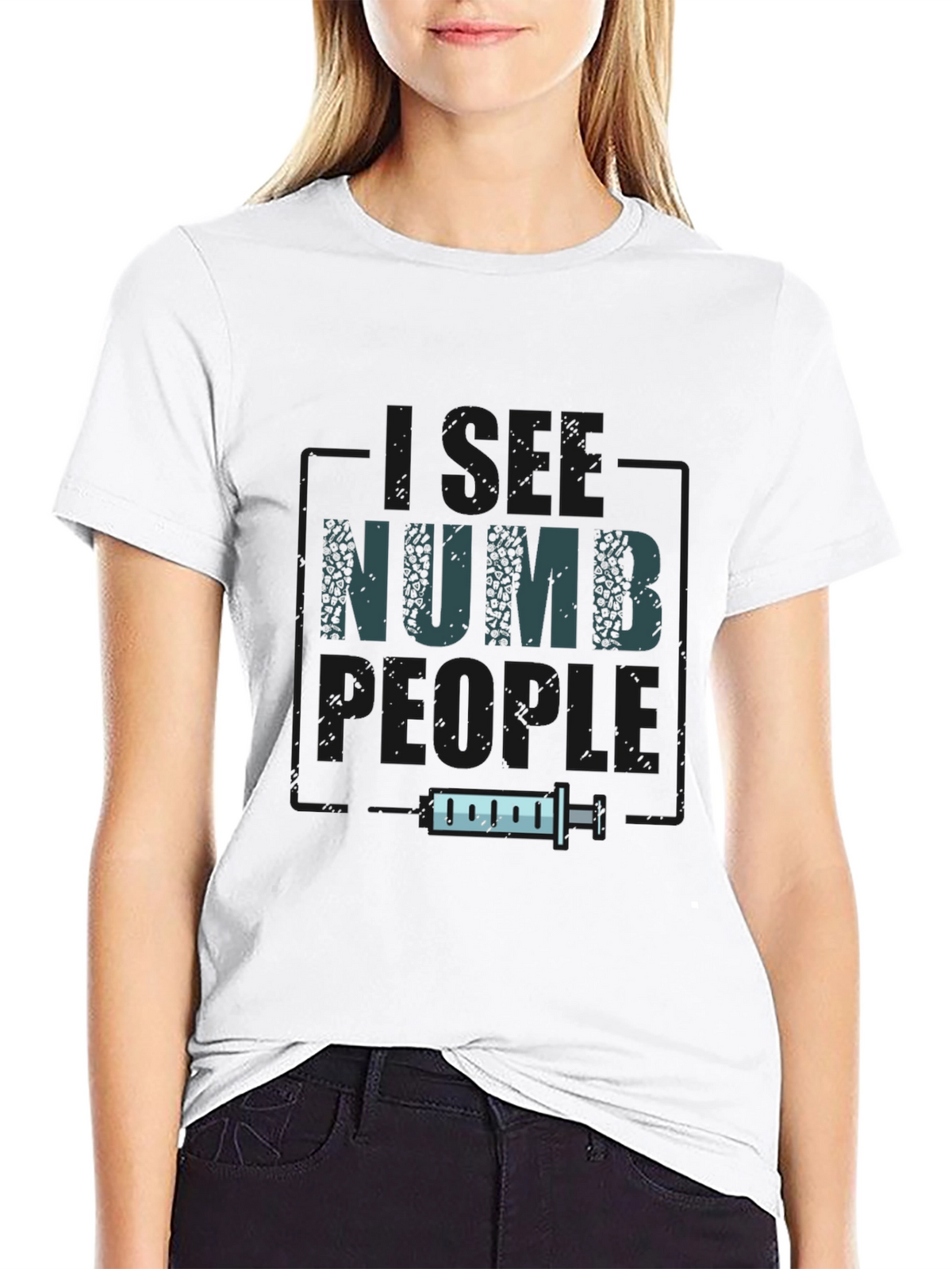 Get Numb People T-Shirt - Black Graphic Tee