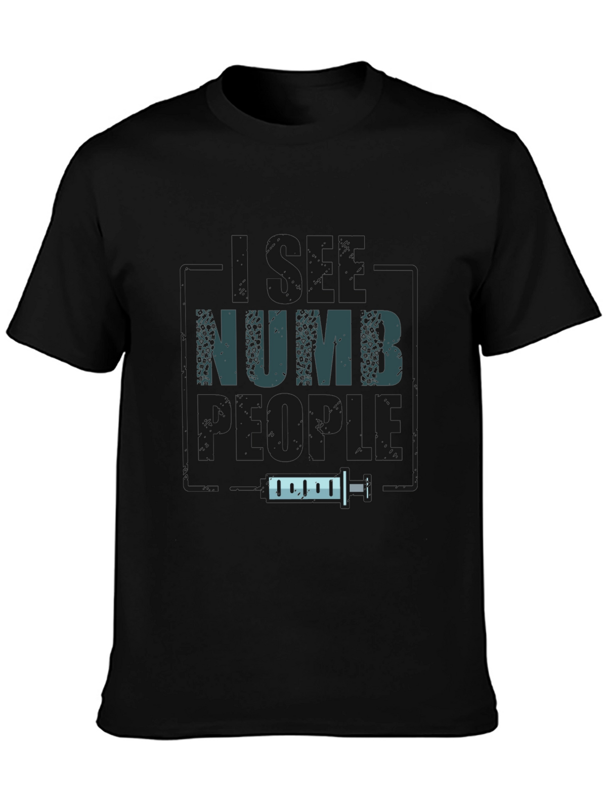 Get Numb People T-Shirt - Black Graphic Tee