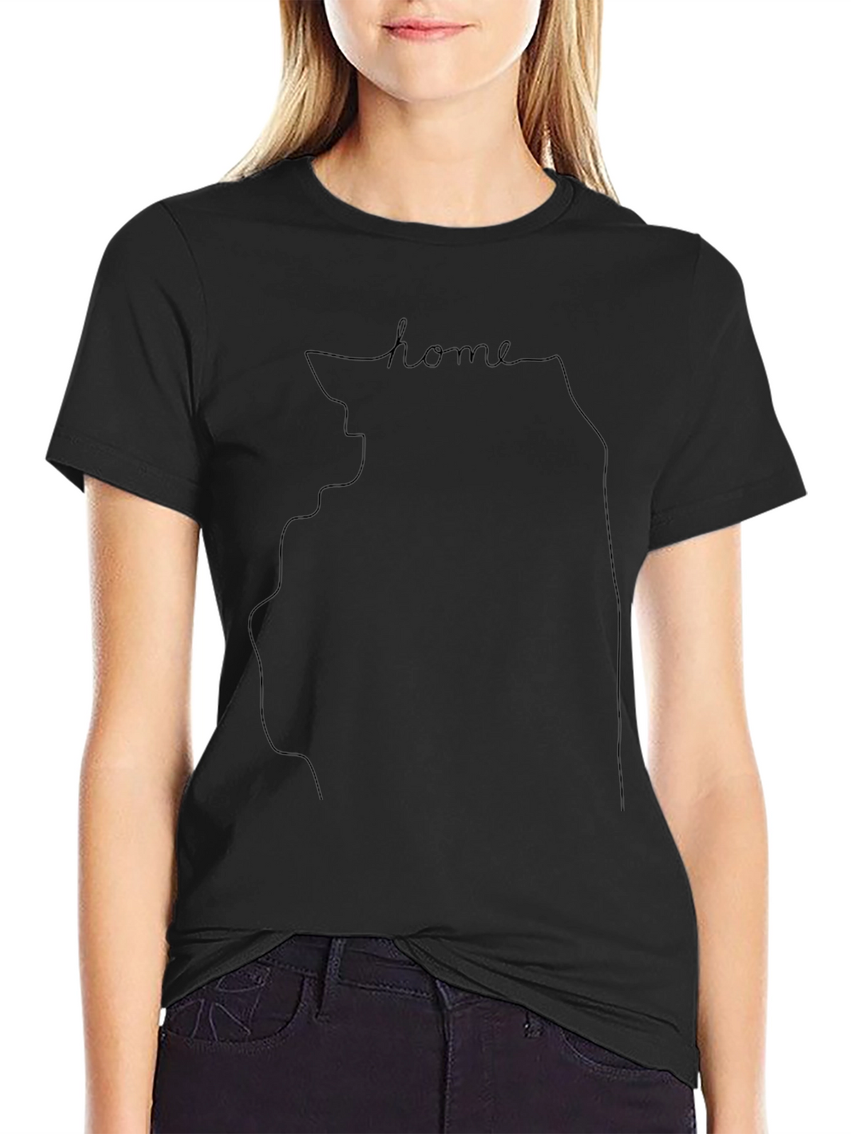 Home State Outline T-Shirt - Minimalist Design