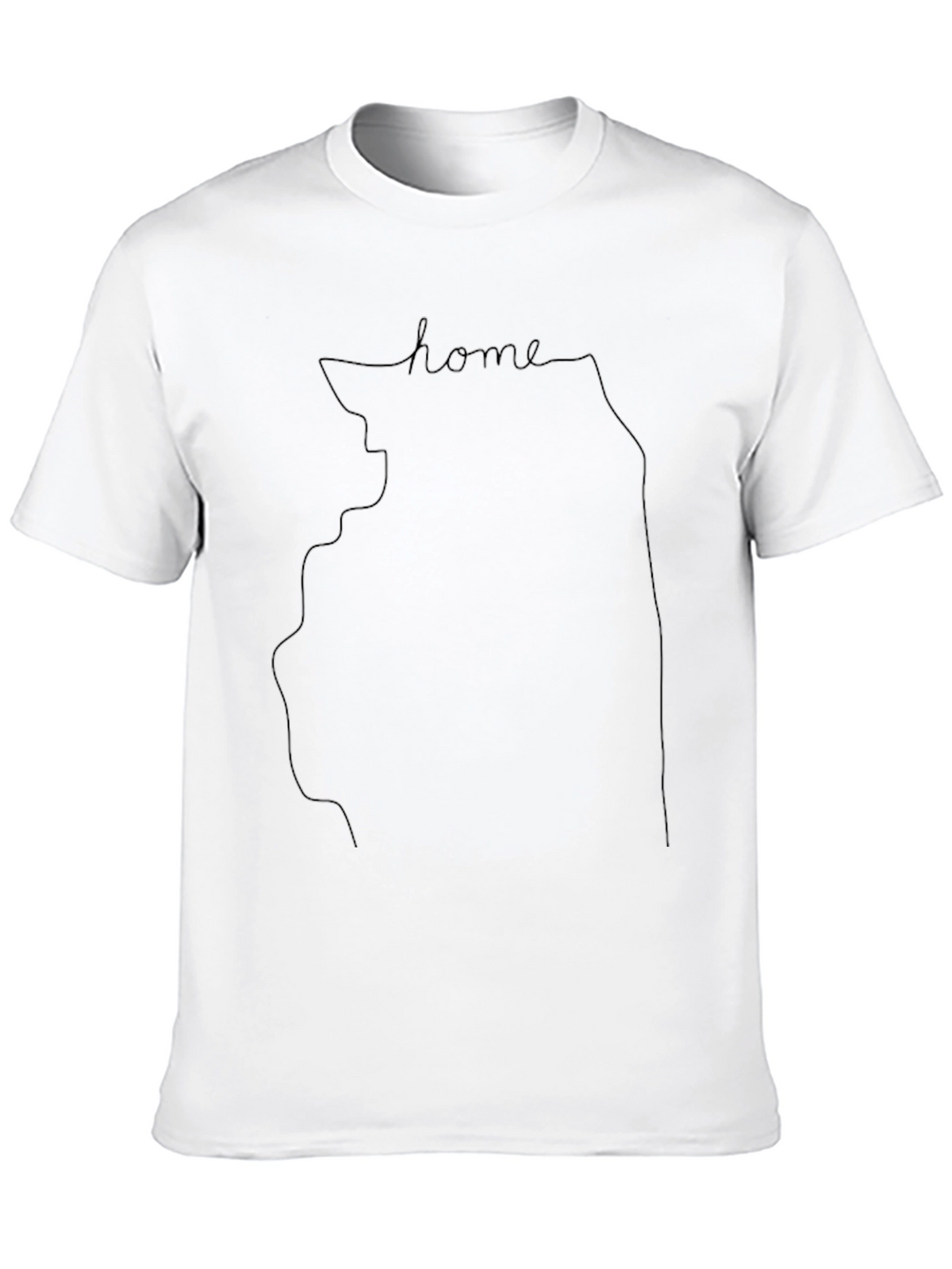 Home State Outline T-Shirt - Minimalist Design