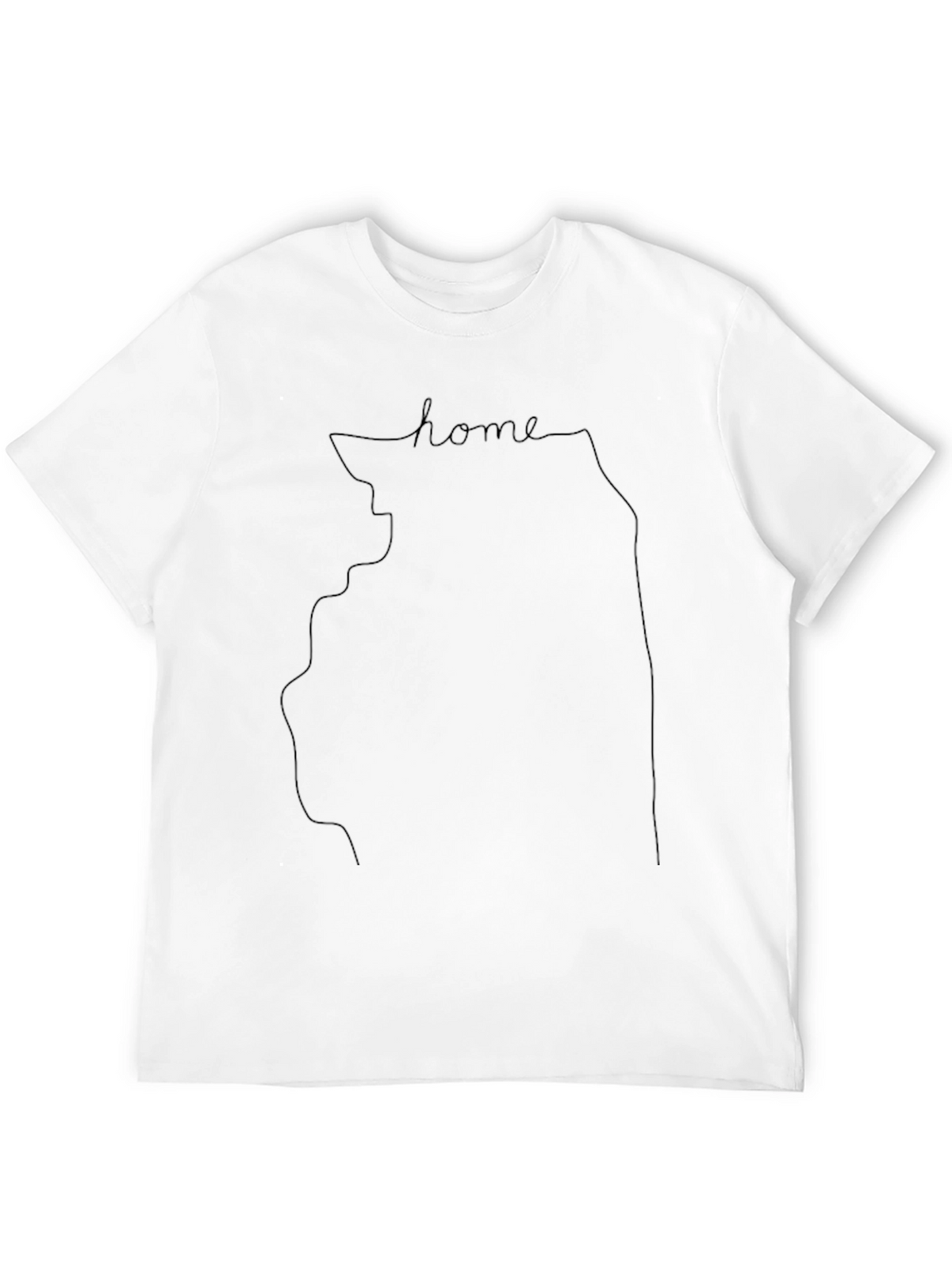 Home State Outline T-Shirt - Minimalist Design