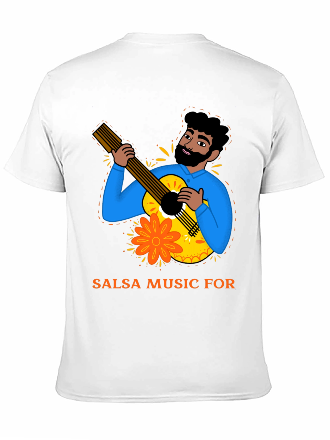 Salsa Music T-Shirt - Guitar Player Design