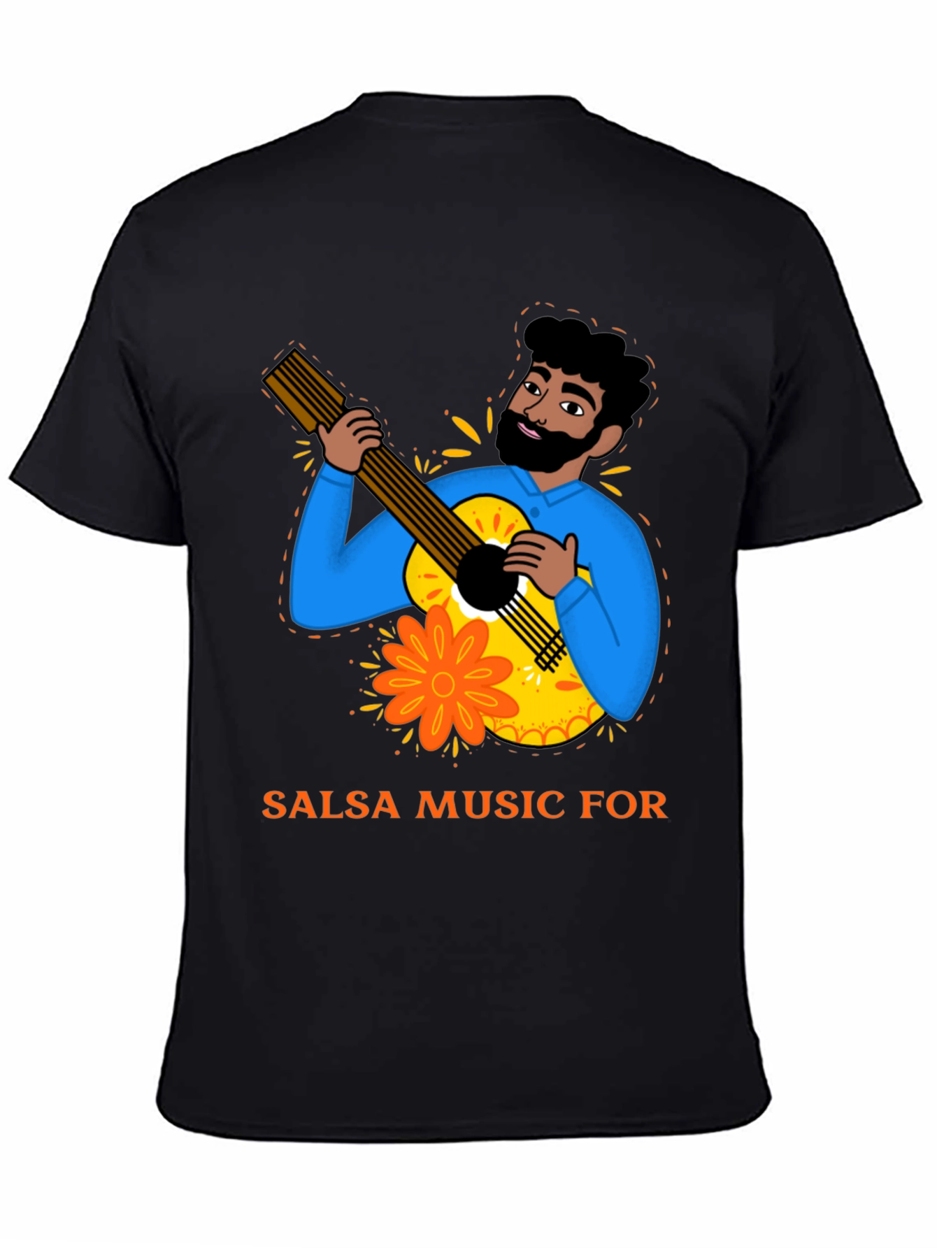 Salsa Music T-Shirt - Guitar Player Design