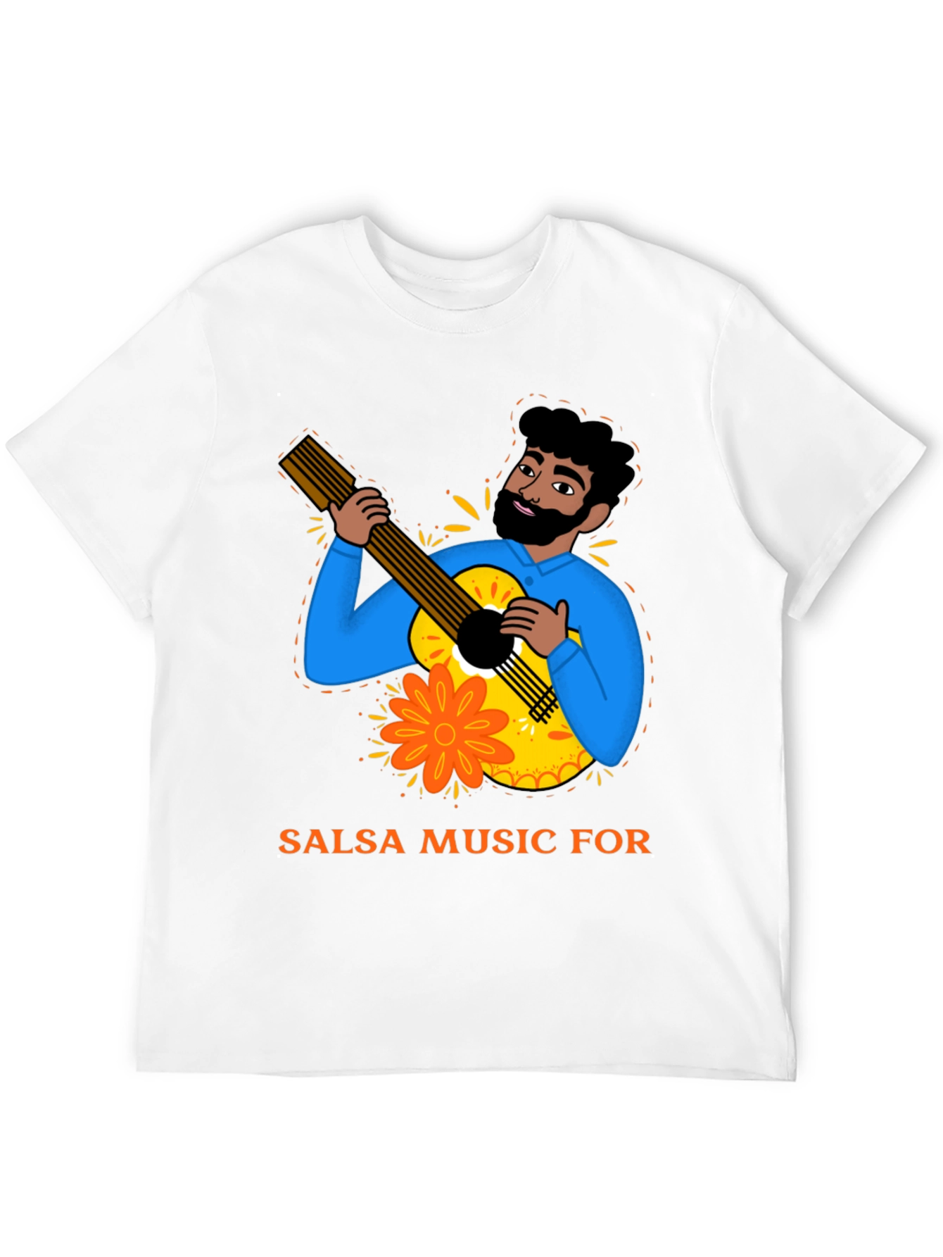 Salsa Music T-Shirt - Guitar Player Design