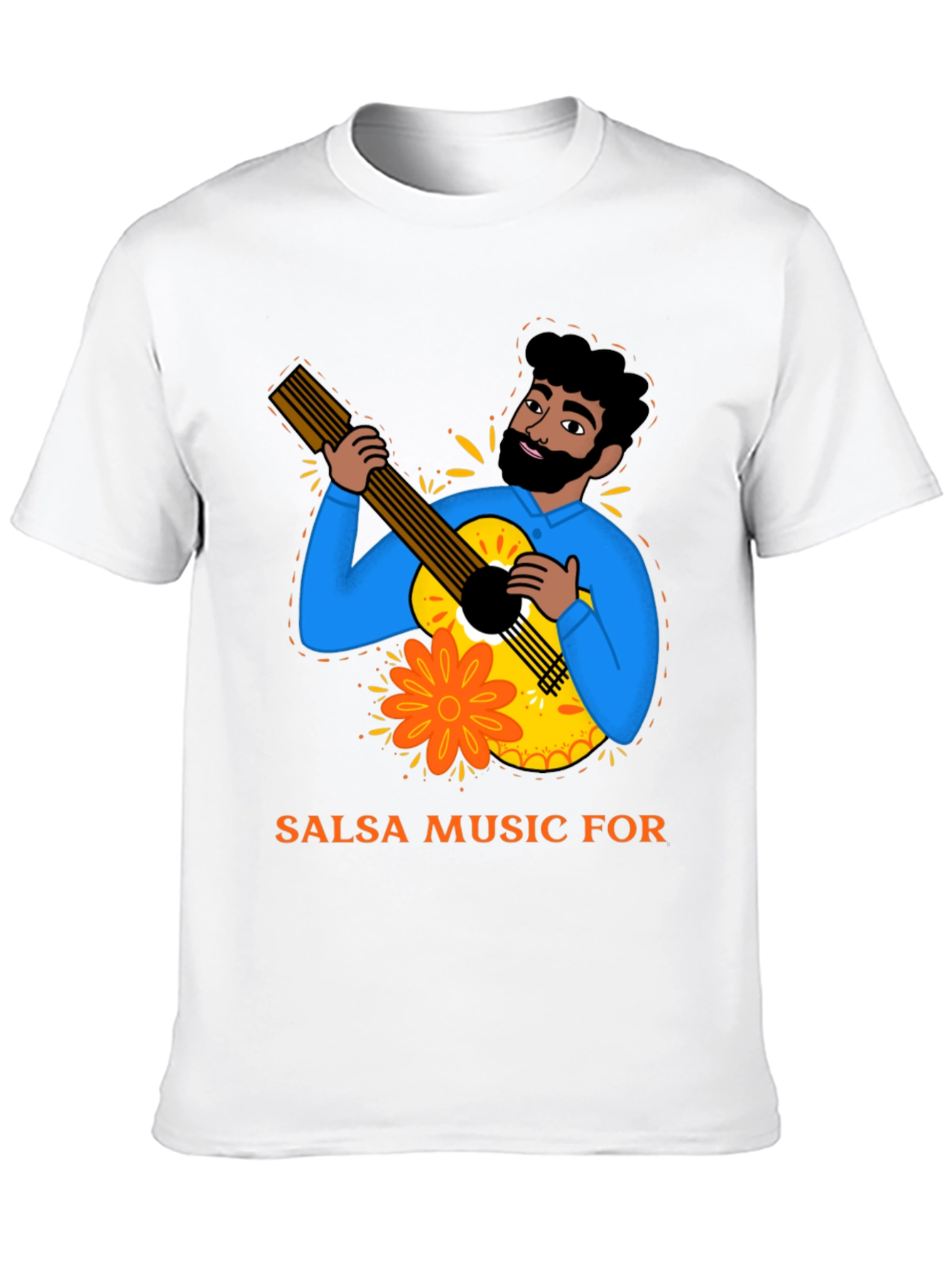 Salsa Music T-Shirt - Guitar Player Design