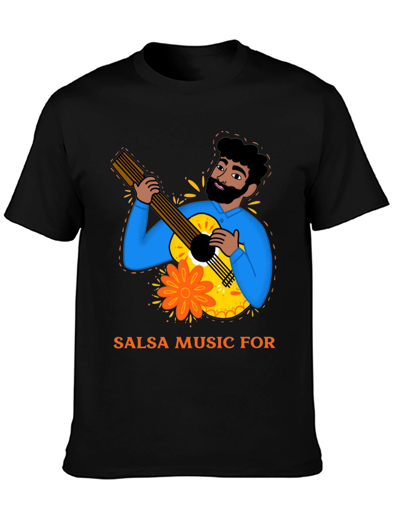 Salsa Music T-Shirt - Guitar Player Design
