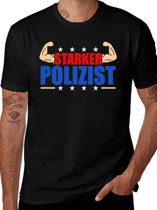 Starker Polizist Graphic T-Shirt
