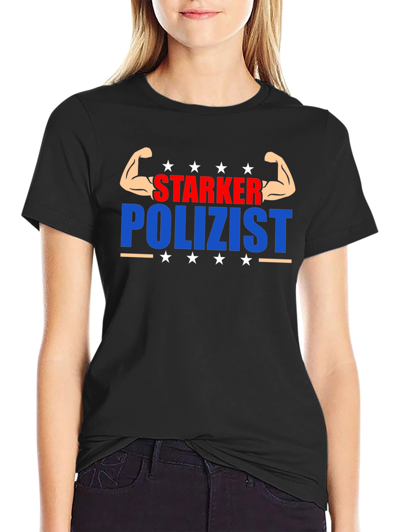 Starker Polizist Graphic T-Shirt