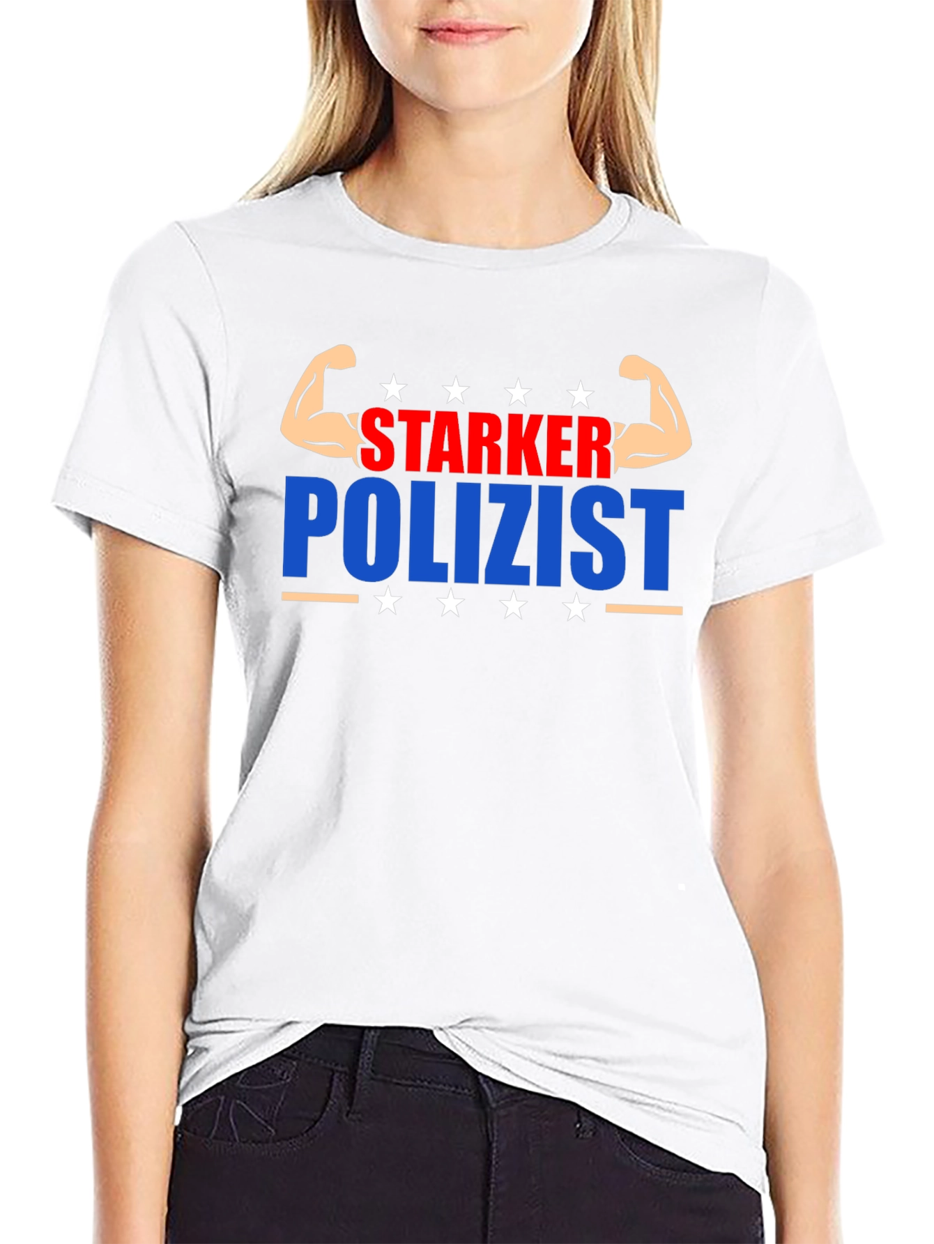 Starker Polizist Graphic T-Shirt