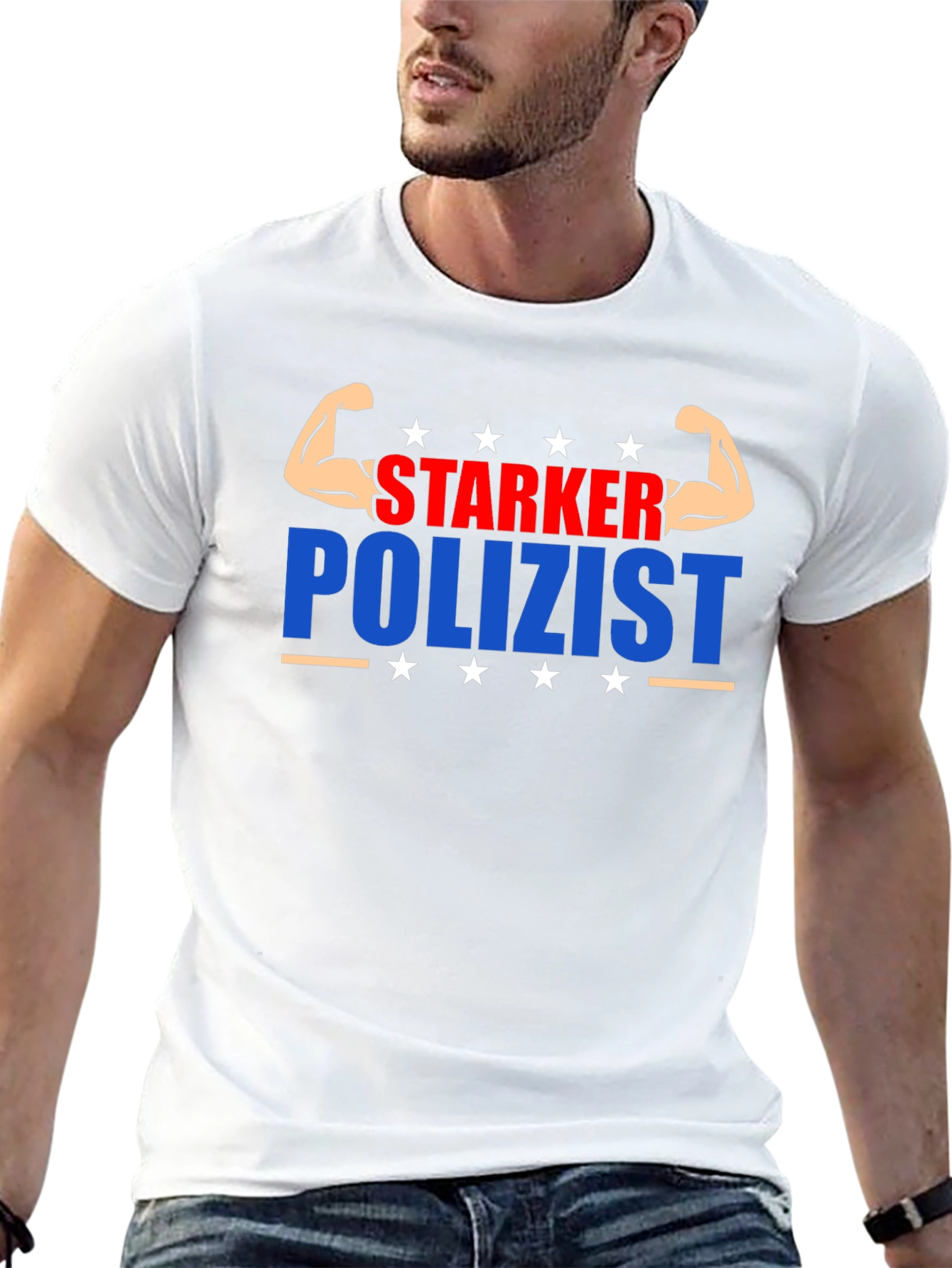 Starker Polizist Graphic T-Shirt
