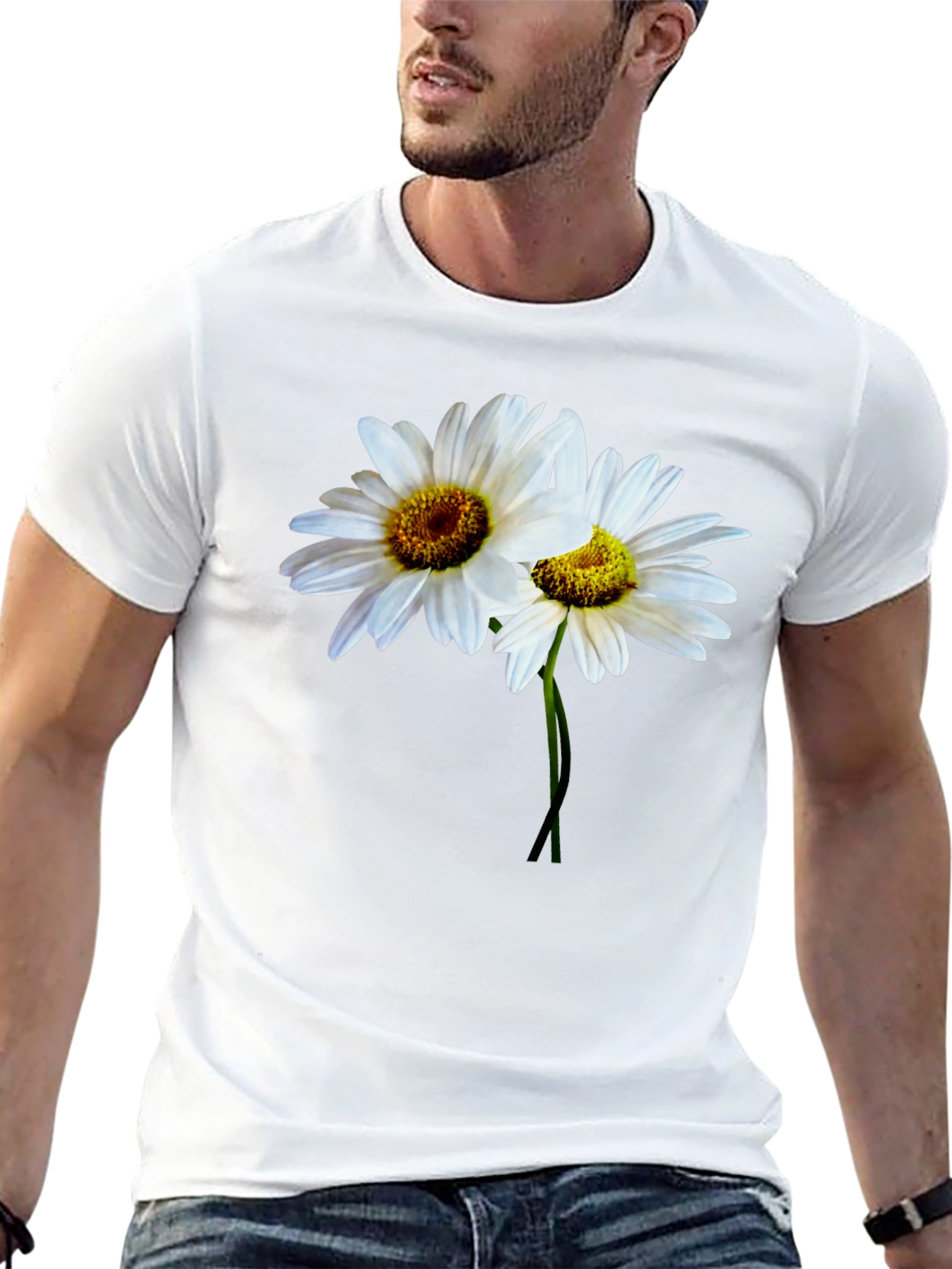 Daisy Flower T-Shirt - Classic Black Tee