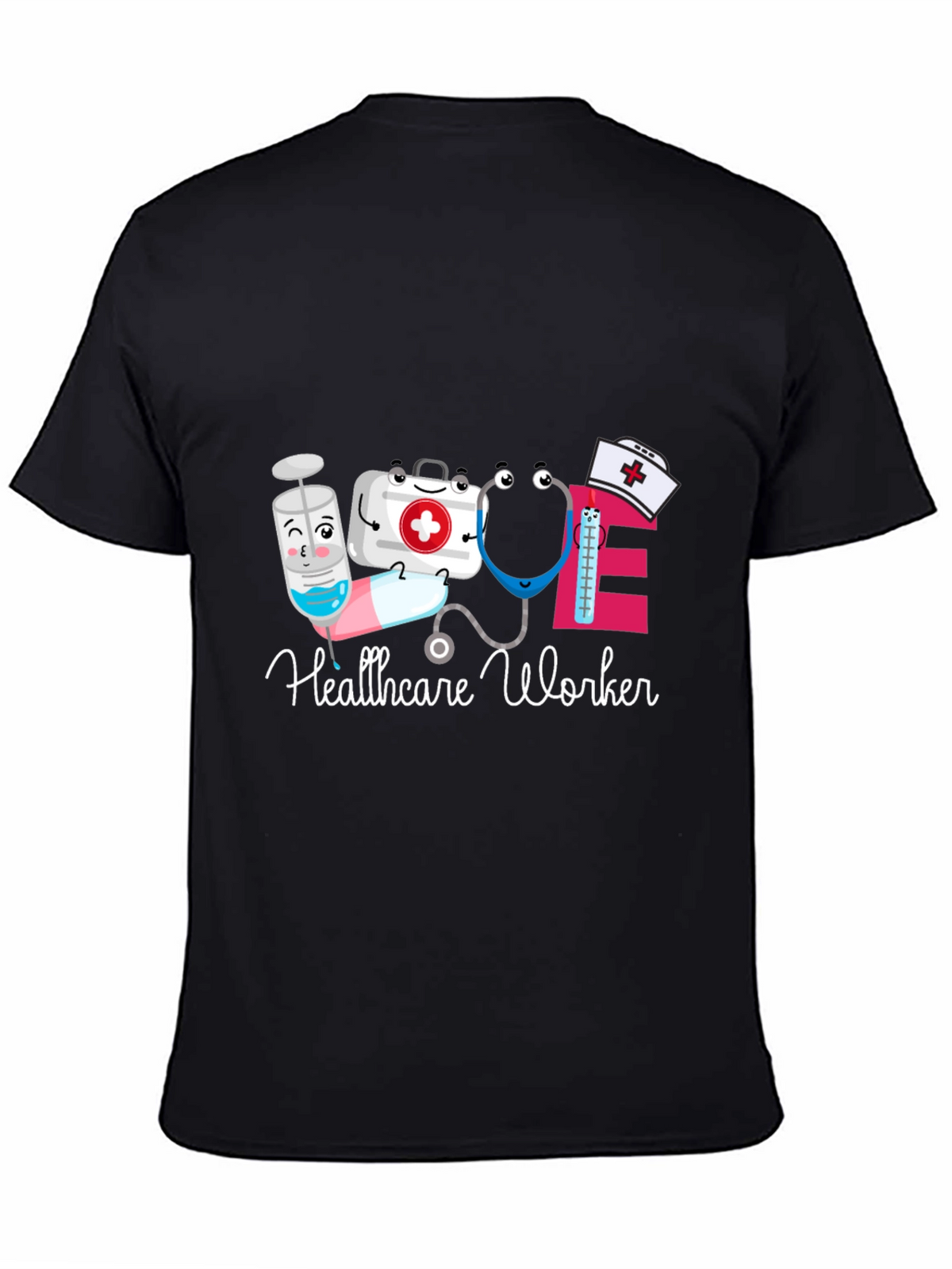 Healthcare Worker Cartoon Graphic T-Shirt