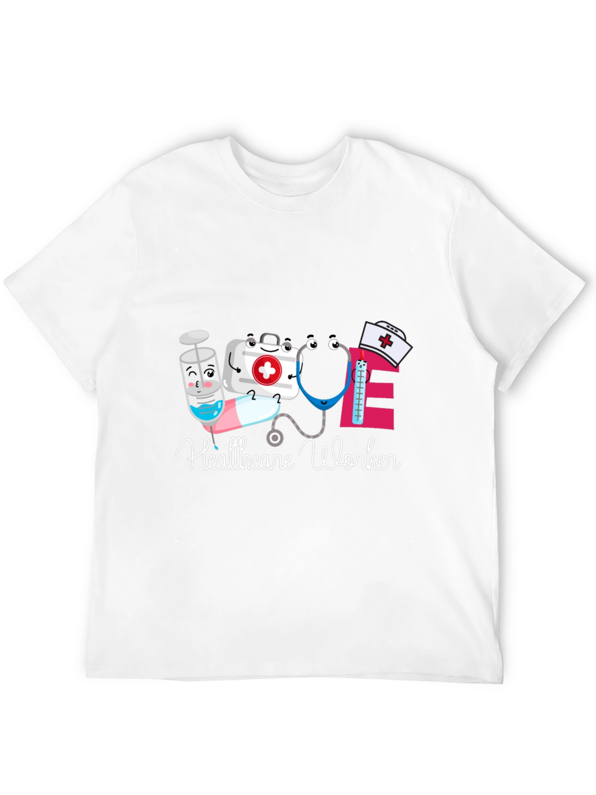 Healthcare Worker Cartoon Graphic T-Shirt