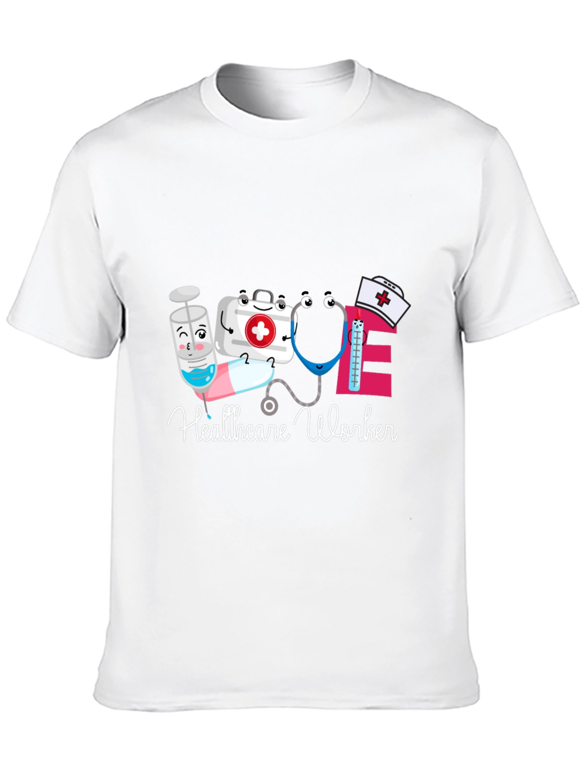 Healthcare Worker Cartoon Graphic T-Shirt